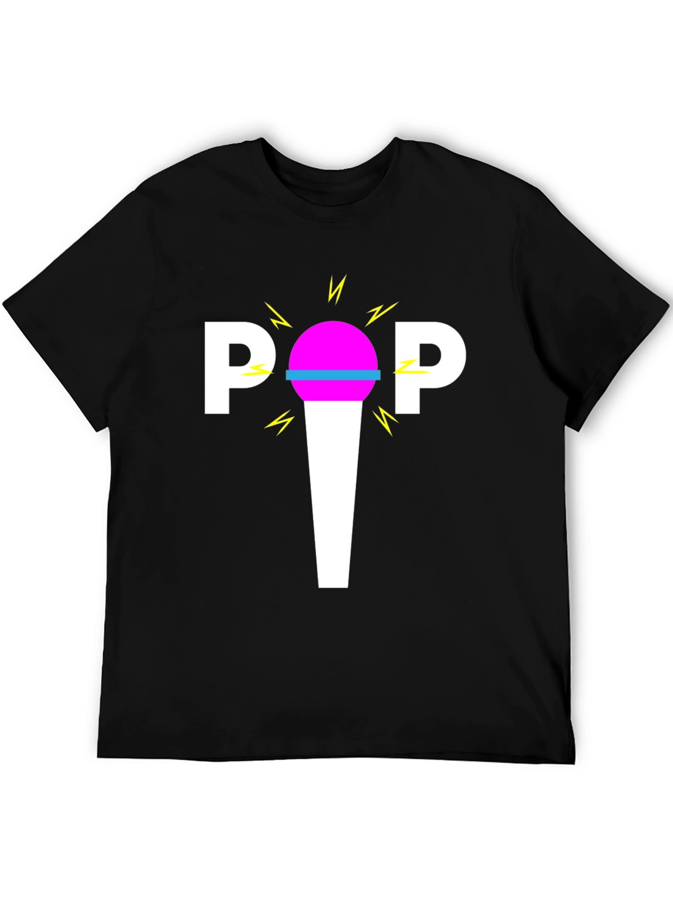Retro POP Graphic Tee - Black Cotton Blend
