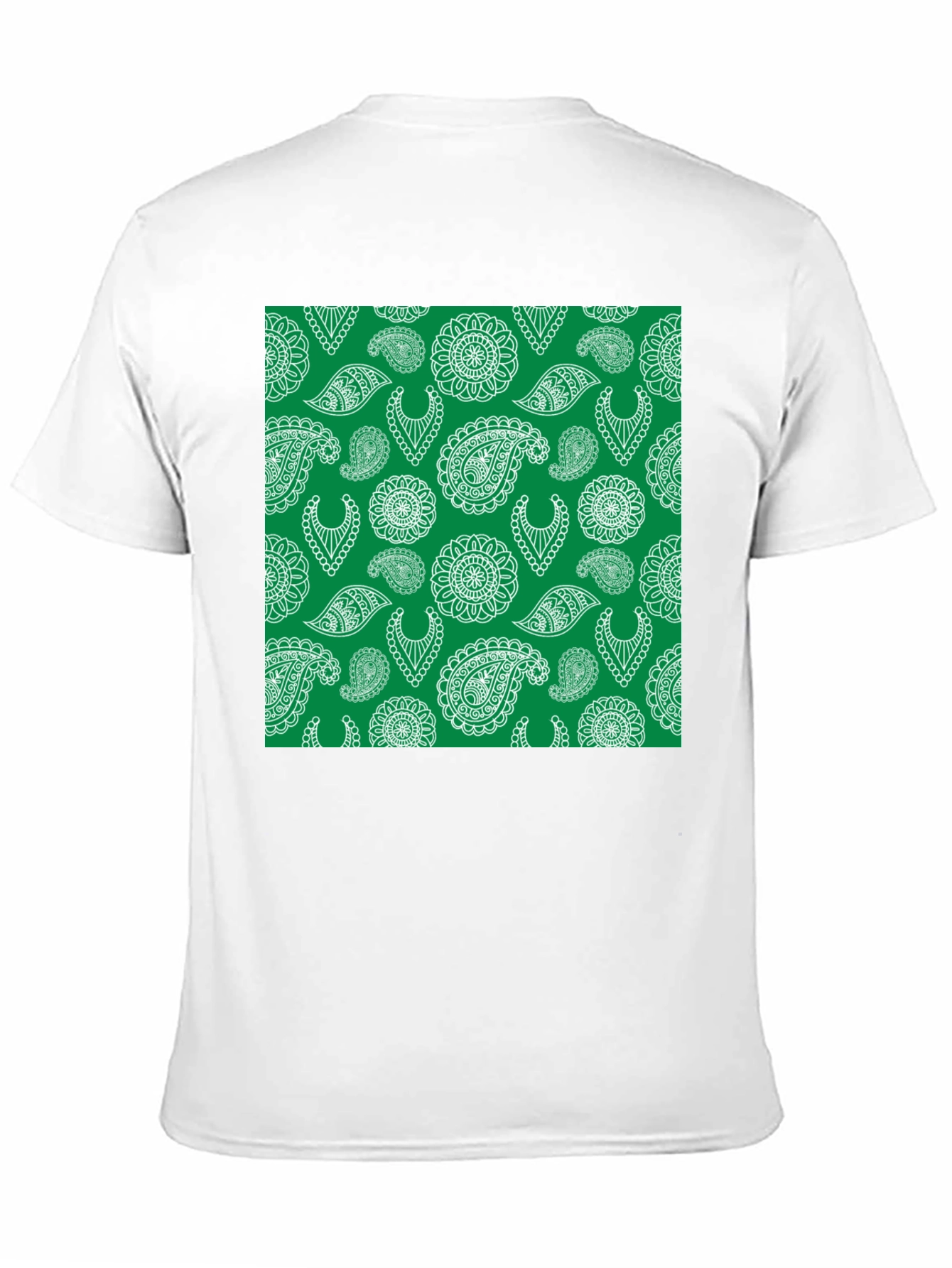 Green Paisley Graphic Tee - Stylish Mens T-Shirt