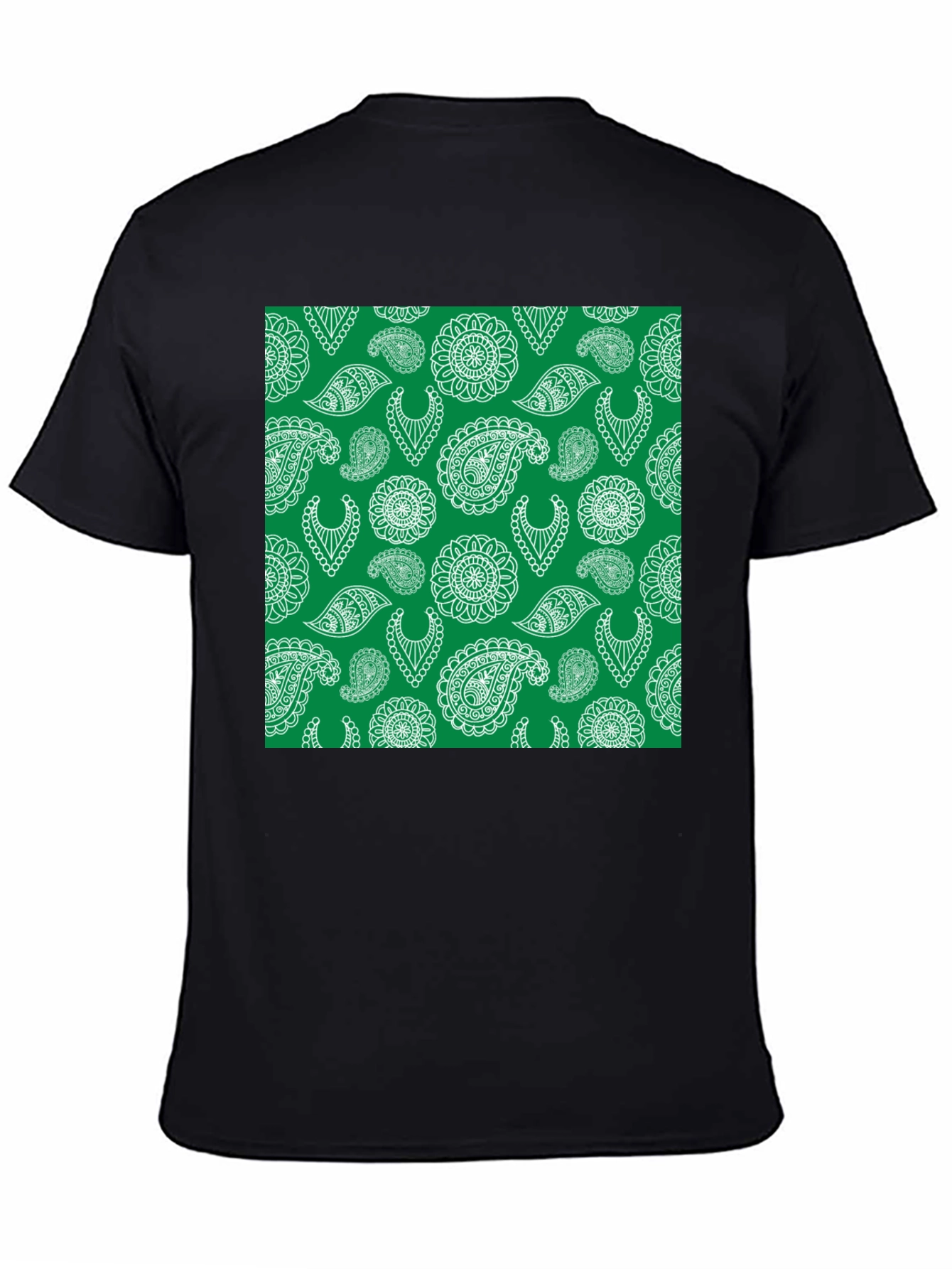 Green Paisley Graphic Tee - Stylish Mens T-Shirt