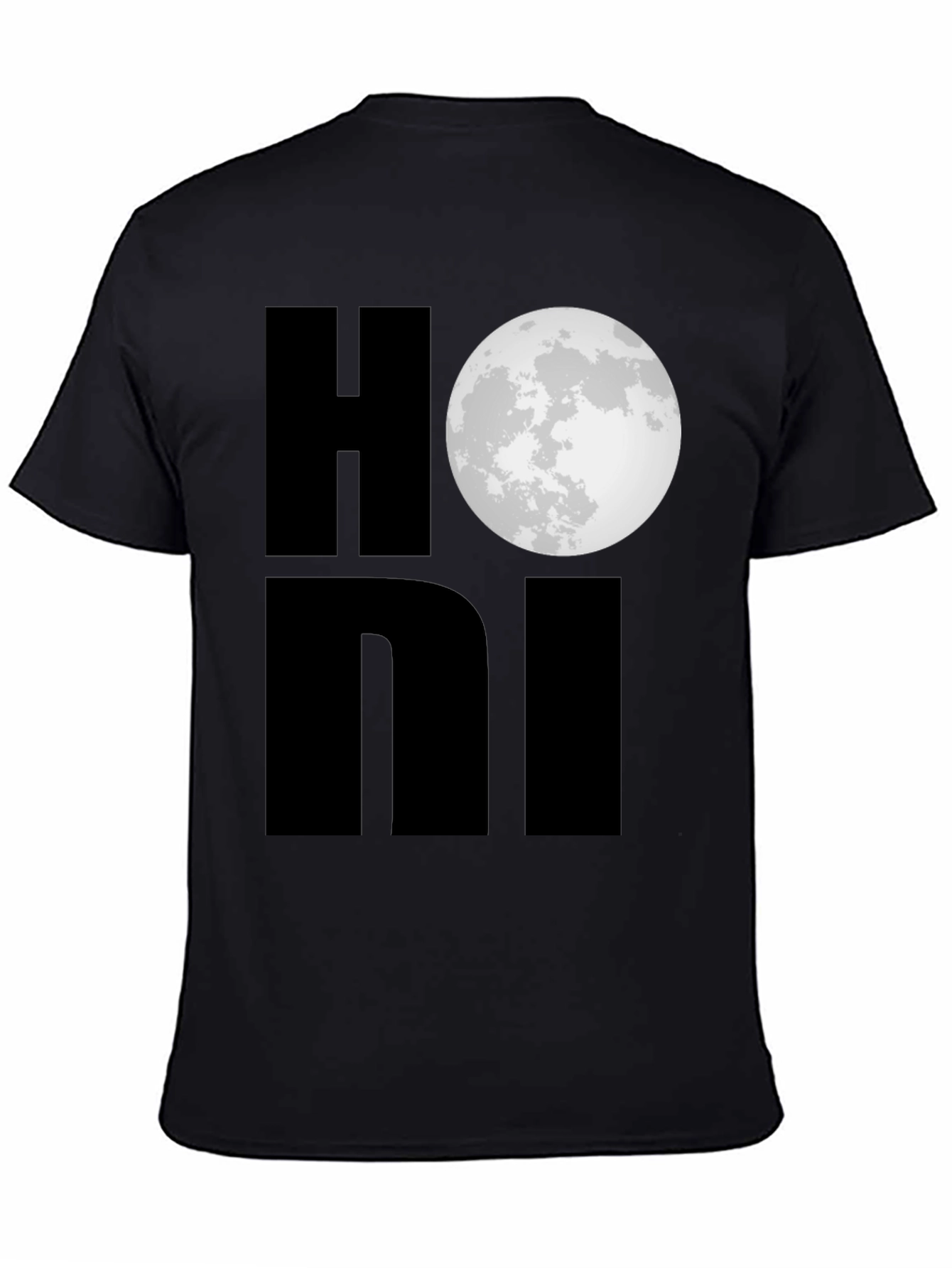 Honi Moon Graphic Black T-Shirt