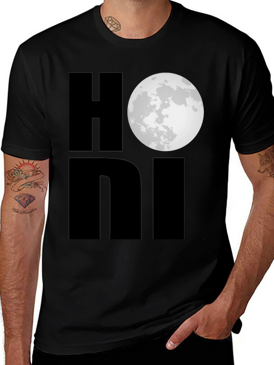 Honi Moon Graphic Black T-Shirt