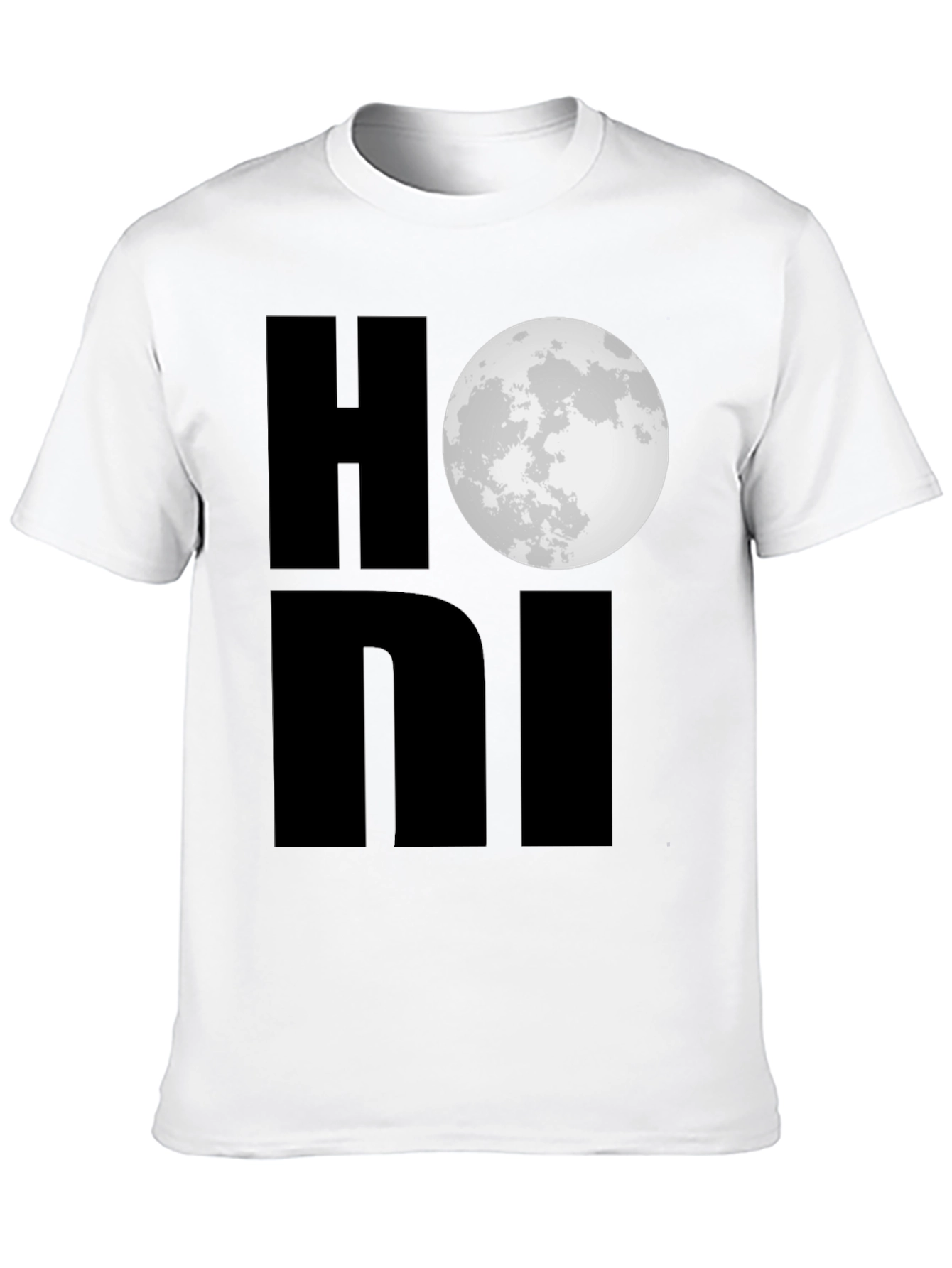 Honi Moon Graphic Black T-Shirt