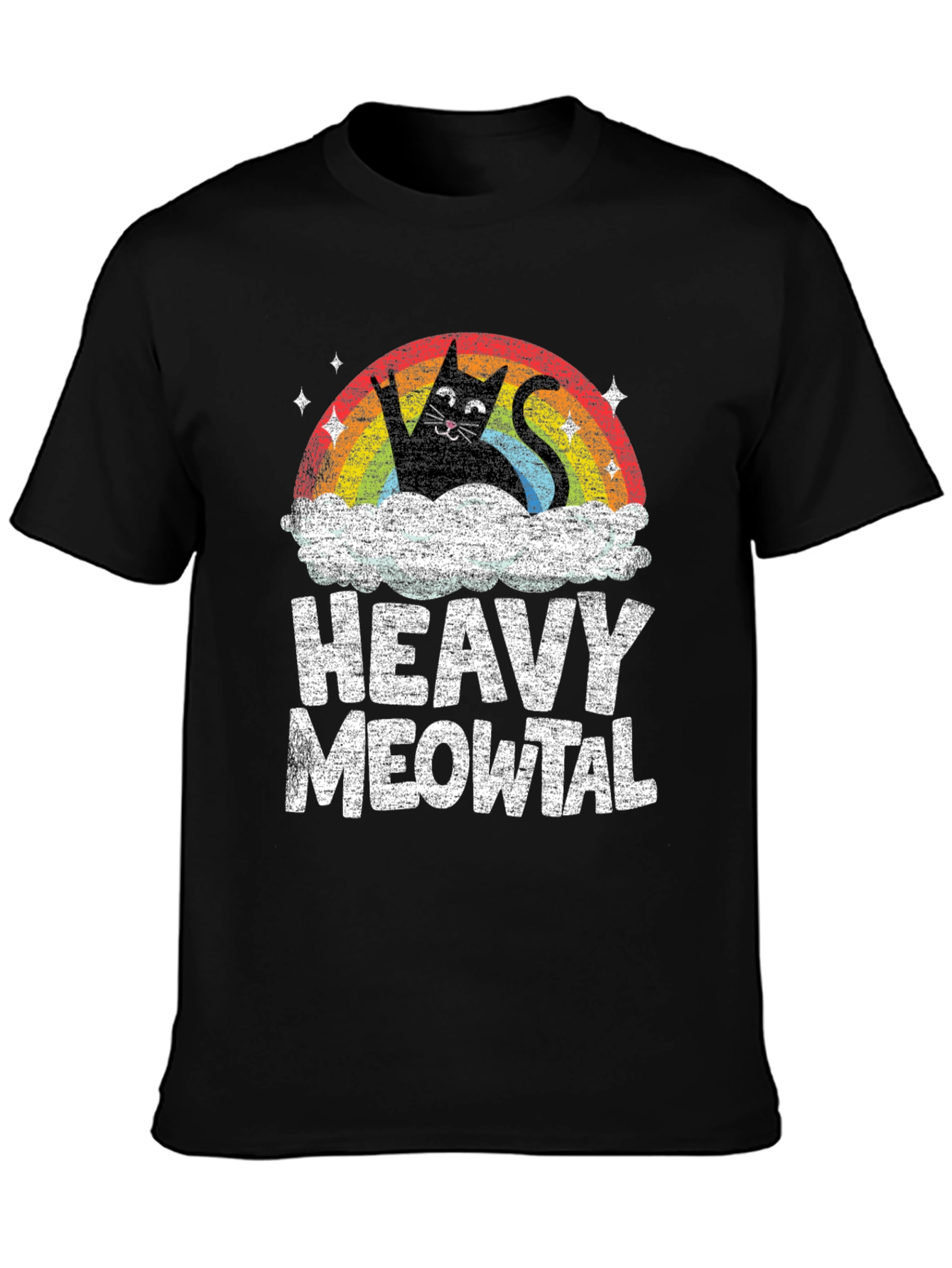 Heavy Meowtal Black T-Shirt