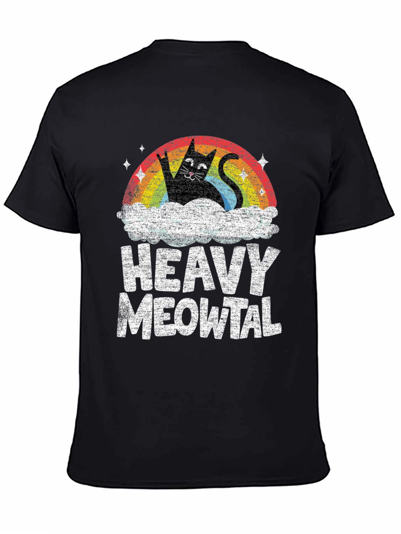 Heavy Meowtal Black T-Shirt