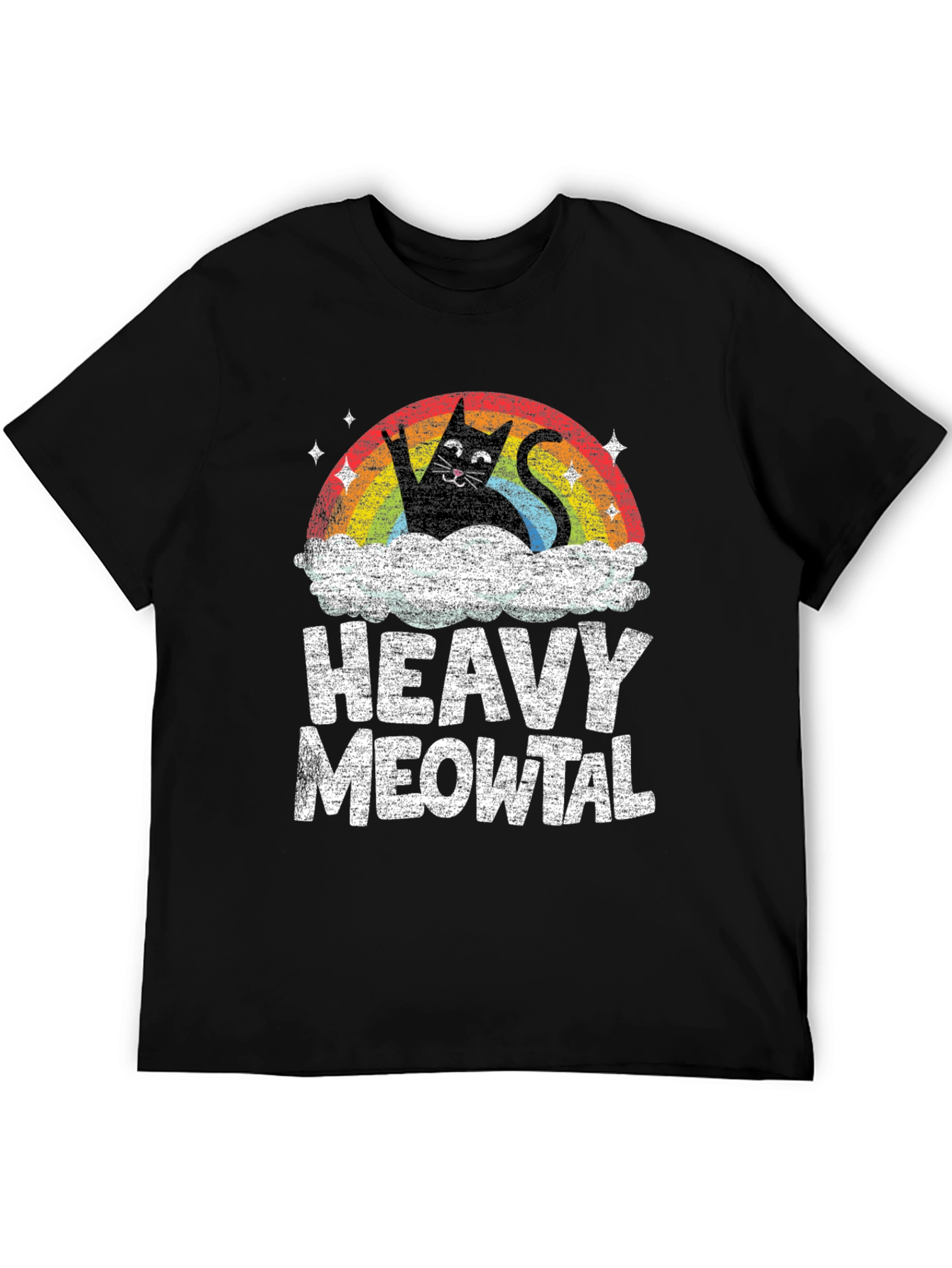 Heavy Meowtal Black T-Shirt