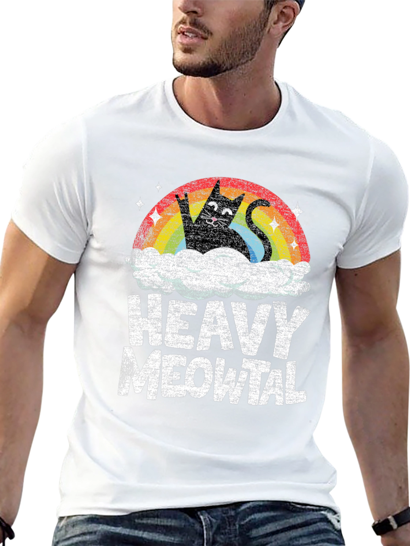 Heavy Meowtal Black T-Shirt