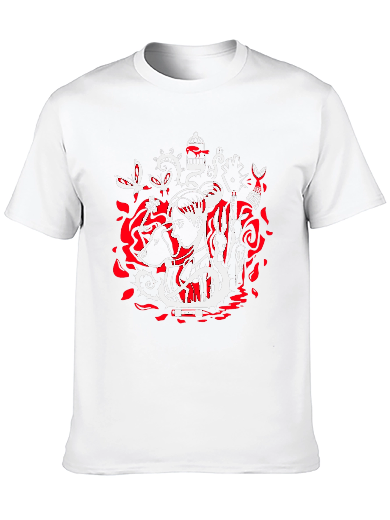 Artistic Graphic Tee - Black Unisex T-Shirt