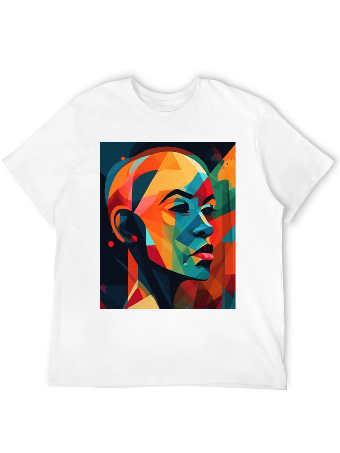 Abstract Woman Black Graphic Tee