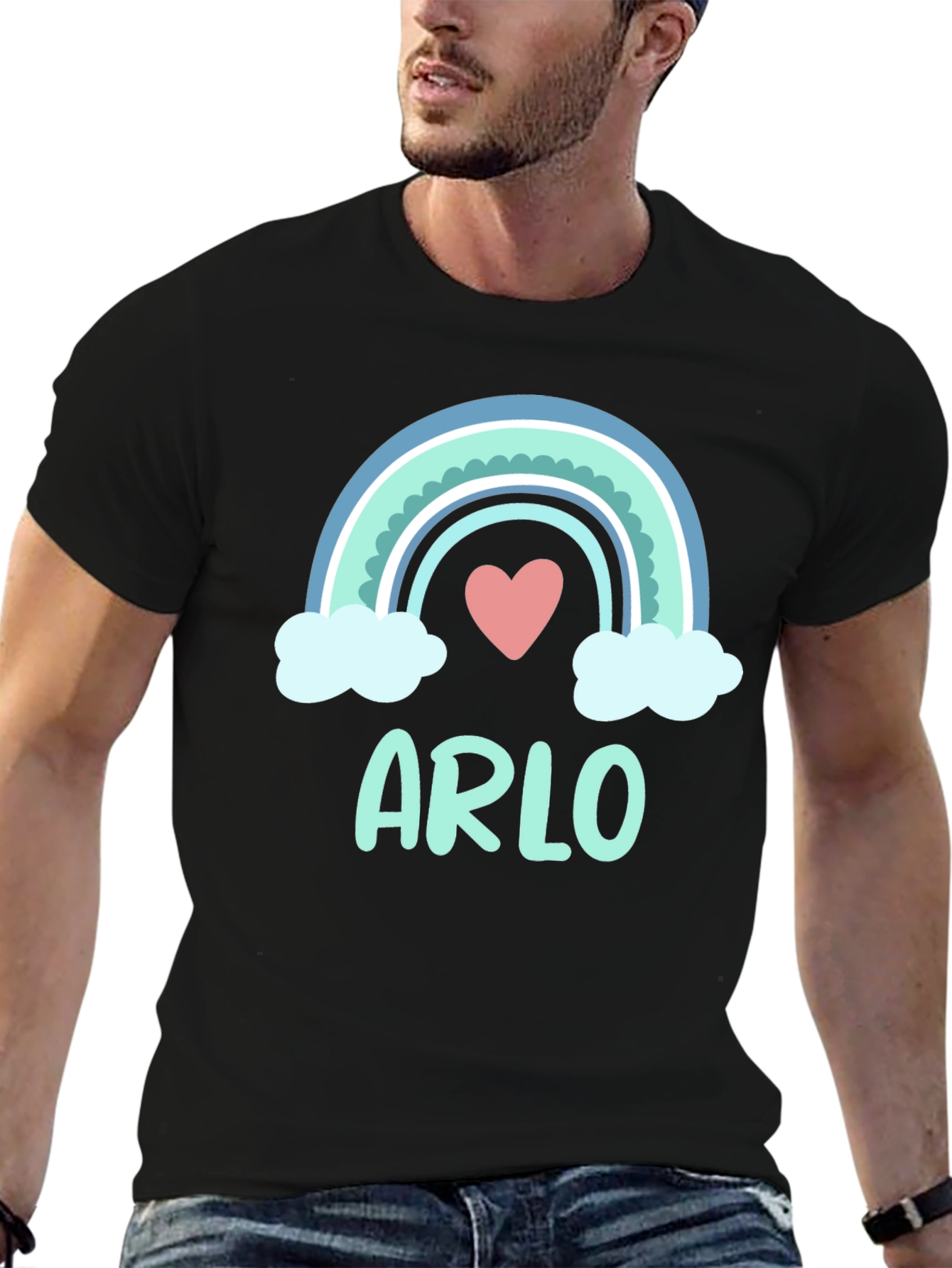 Arlo Rainbow Heart Graphic Tee