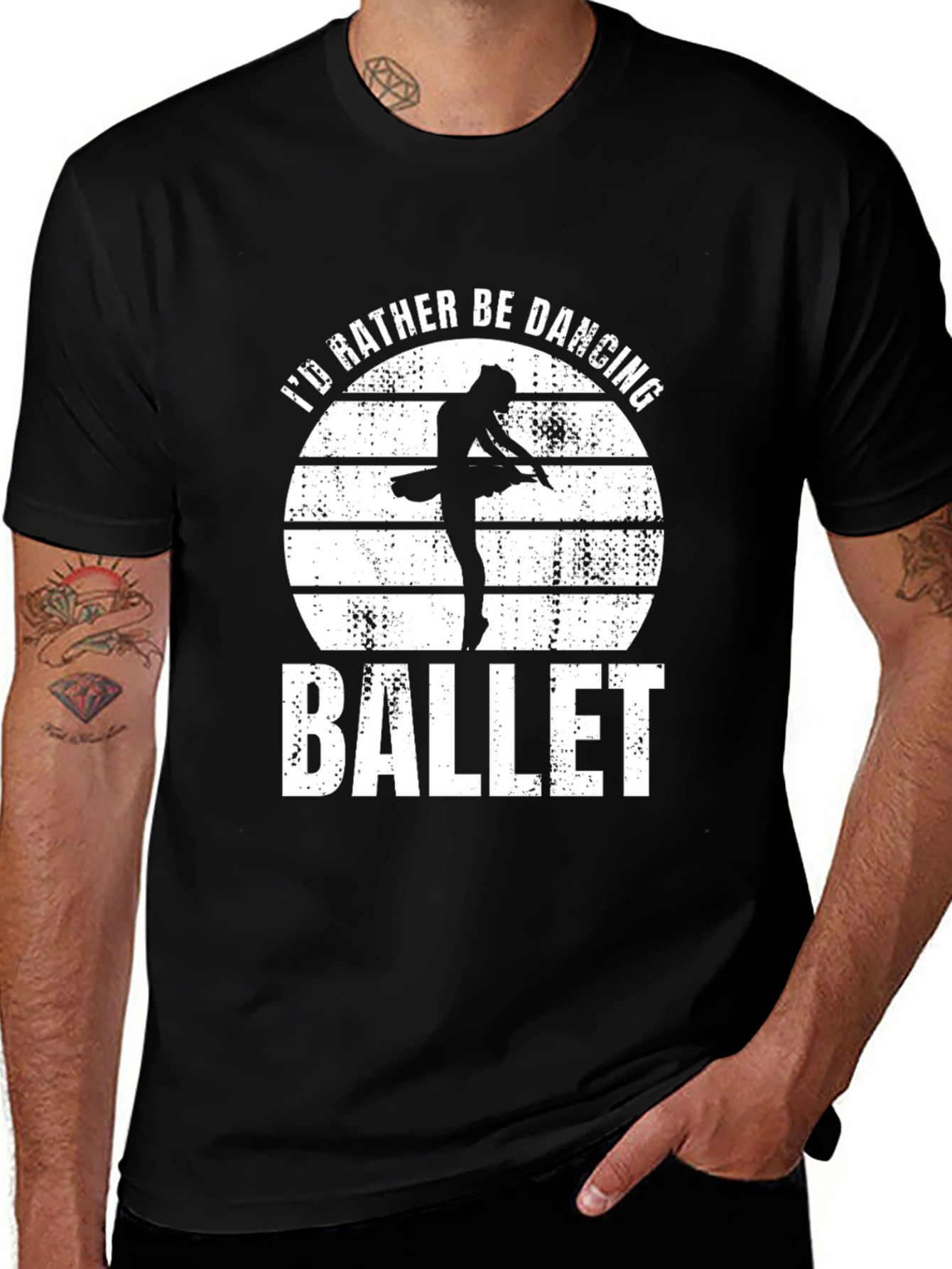 Id Rather Be Dancing Ballet Black T-Shirt