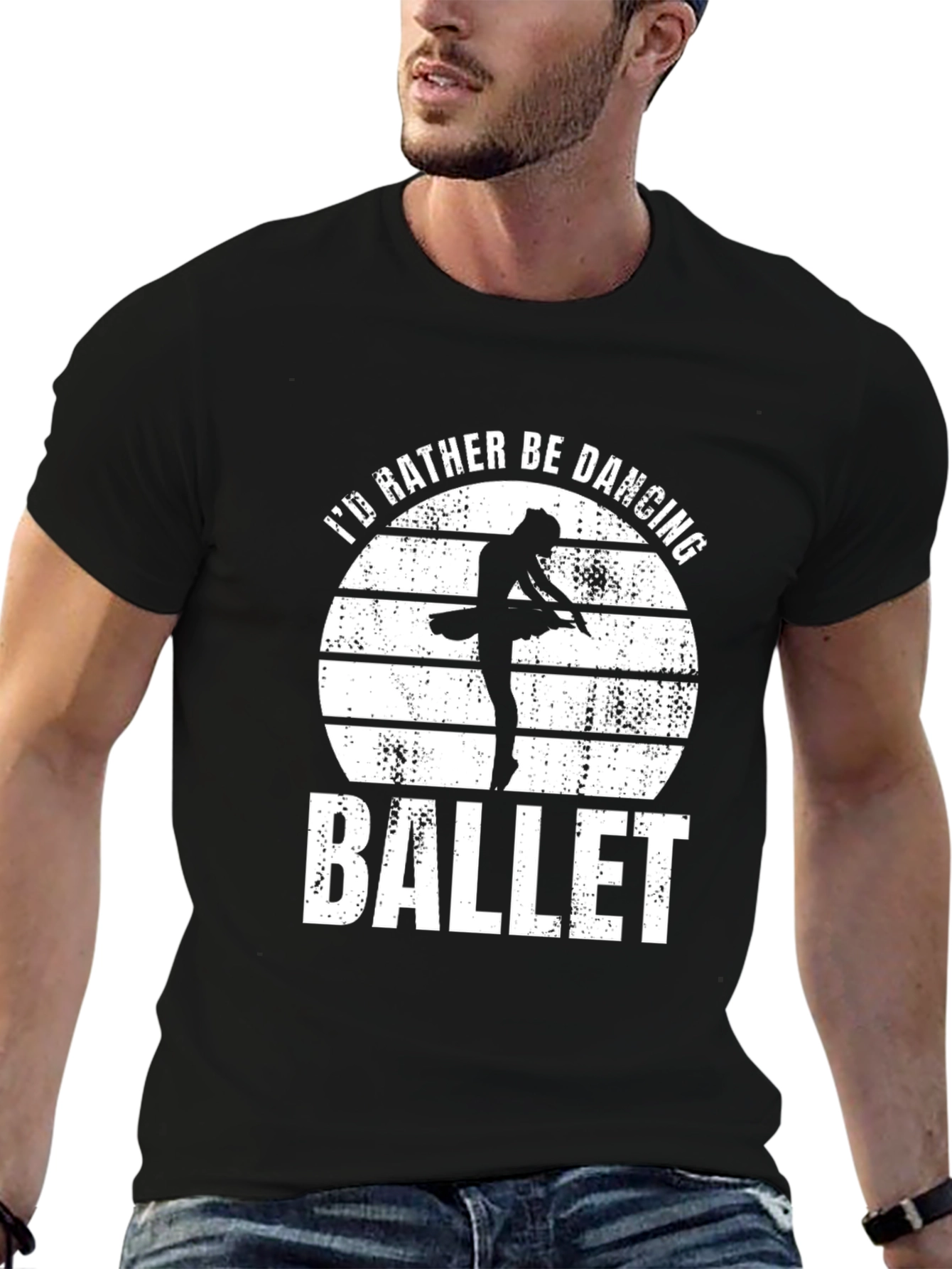 Id Rather Be Dancing Ballet Black T-Shirt