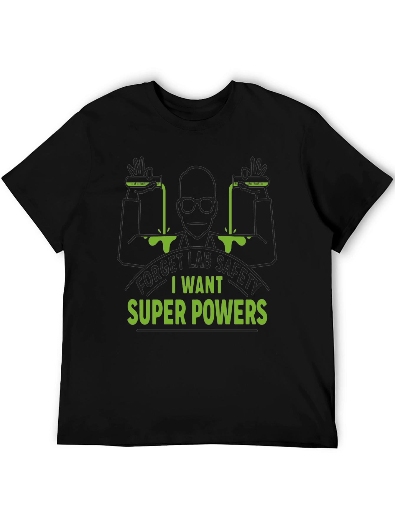 Super Power Lab T-Shirt: Black Bold Design