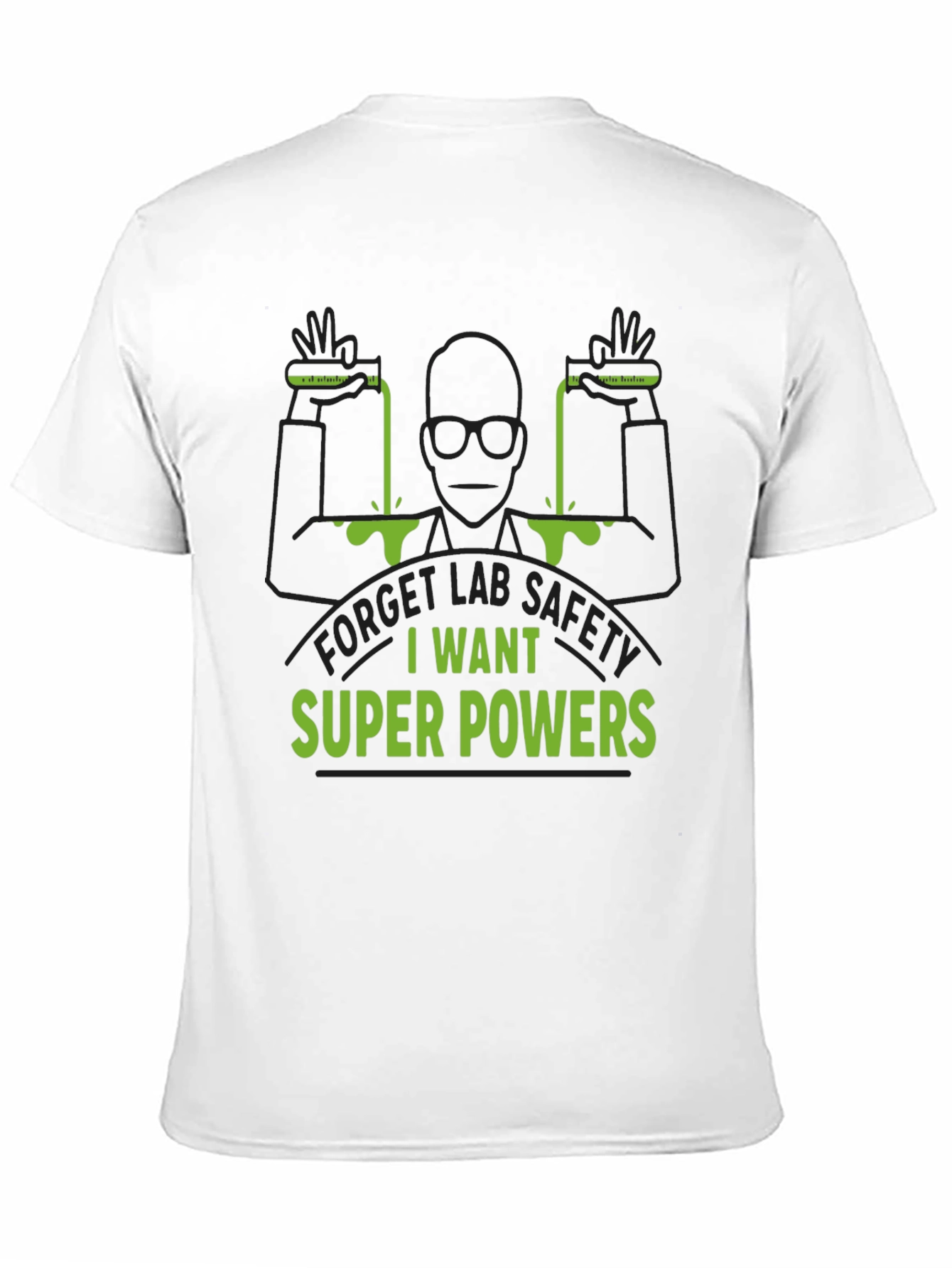 Super Power Lab T-Shirt: Black Bold Design