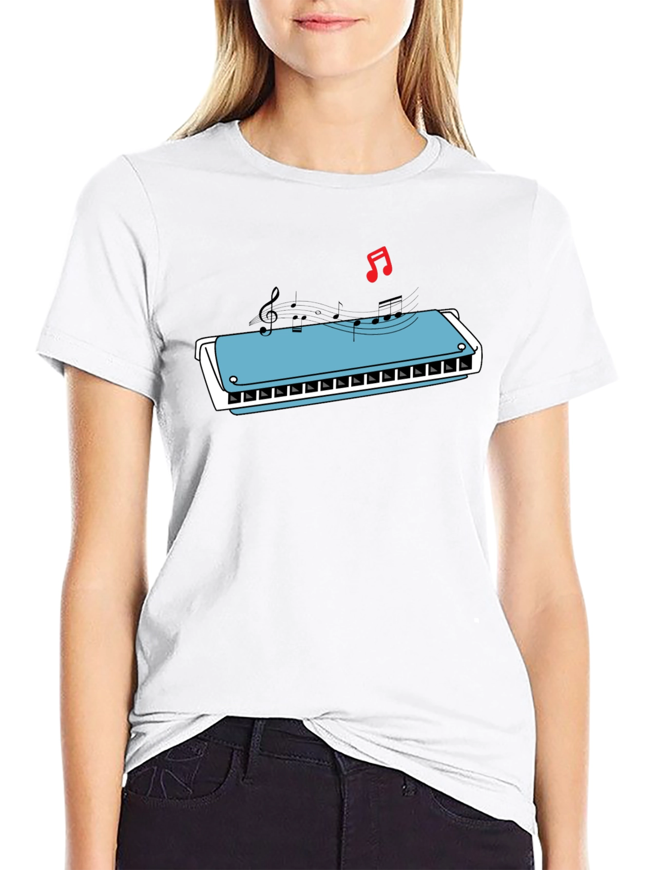 Harmonica Music T-Shirt - Cool Graphic Tee