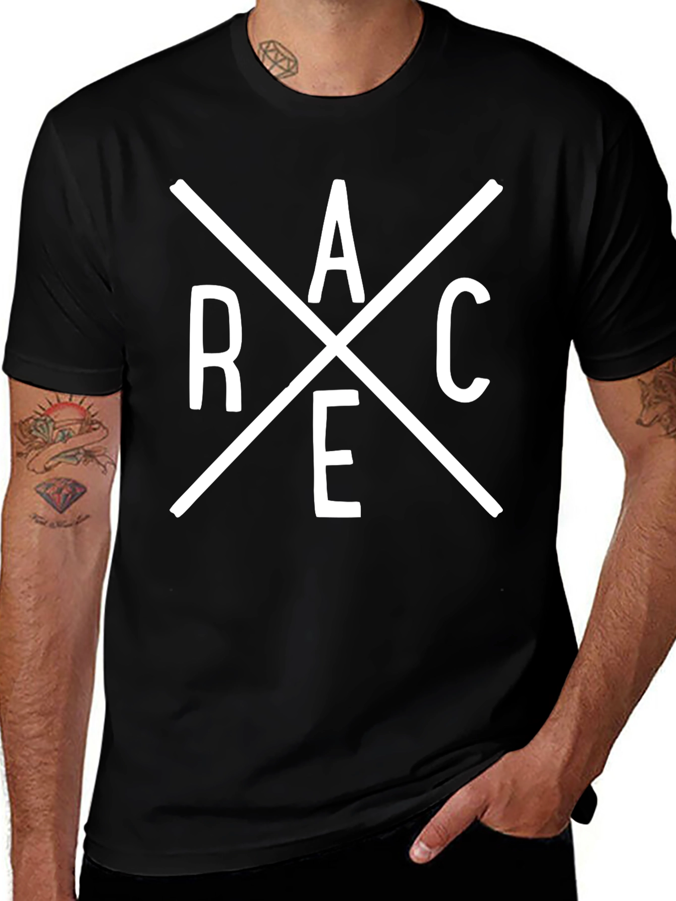 RACE Graphic Tee - Stylish Cotton Blend Shirt