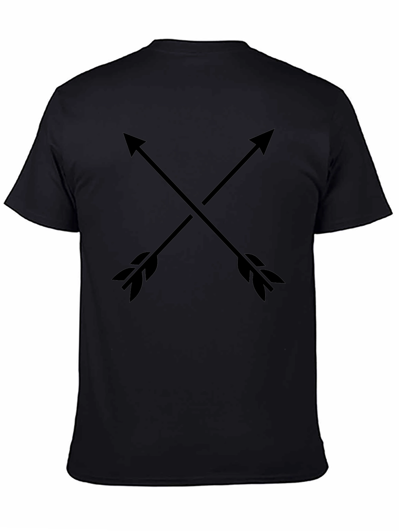 Crossed Arrows Black Graphic Tee - Casual Style