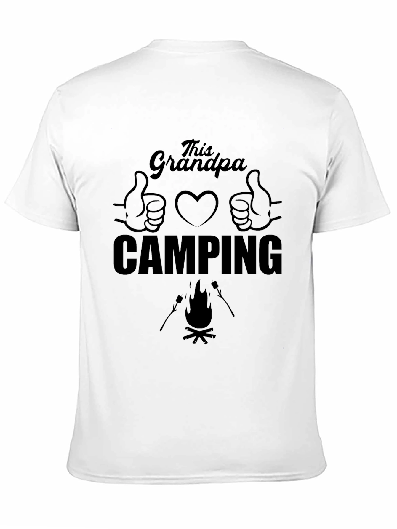 This Grandpa Loves Camping T-Shirt - Black