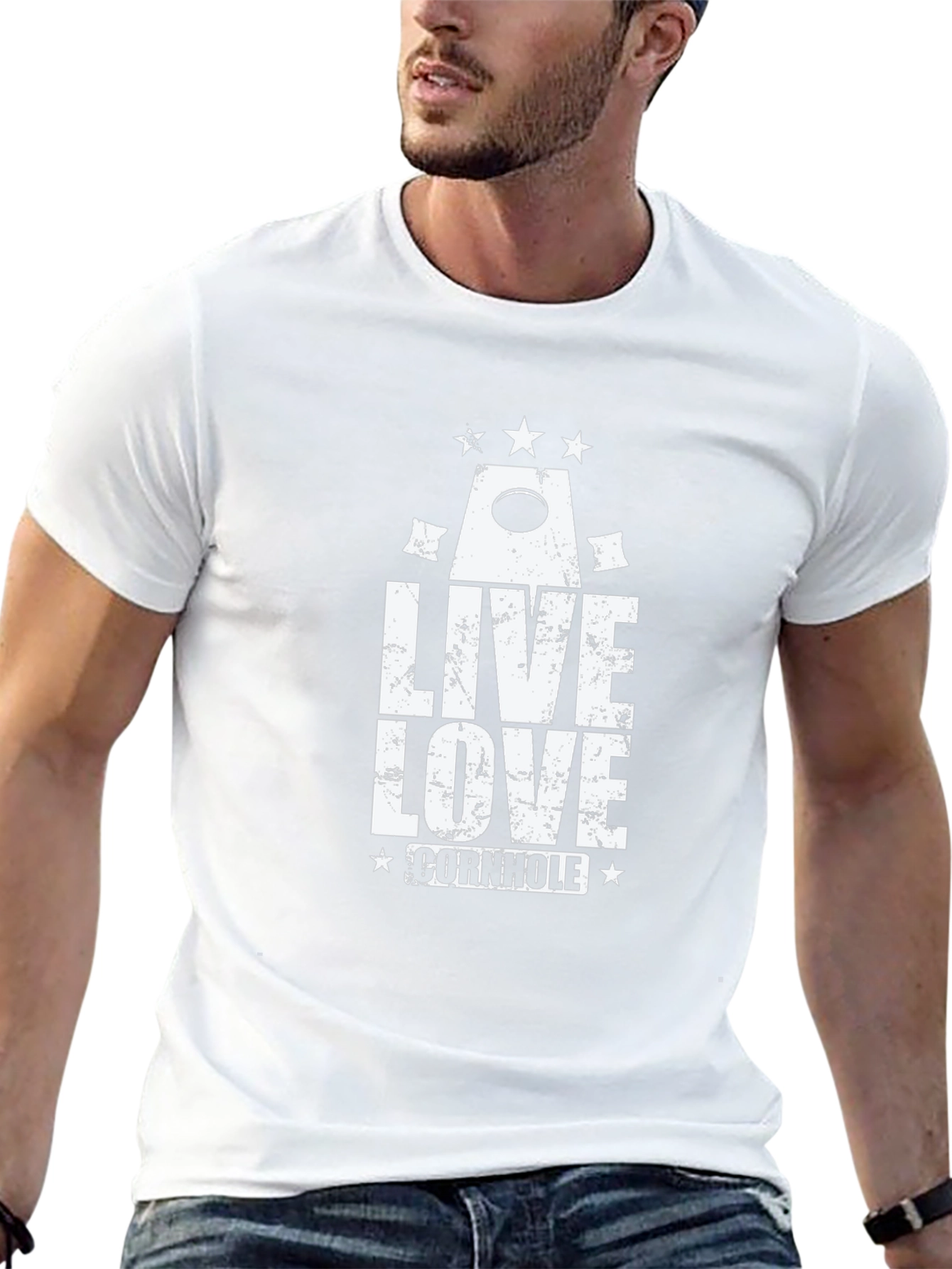 Live Love Cornhole Black T-Shirt