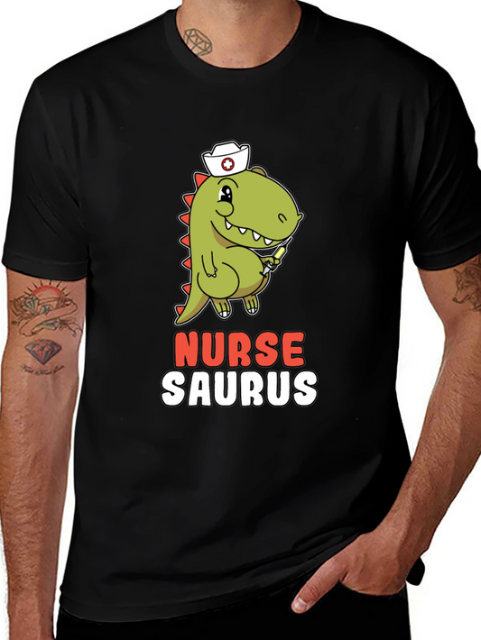 Nurse Saurus T-Shirt - Funny Dino Graphic Tee