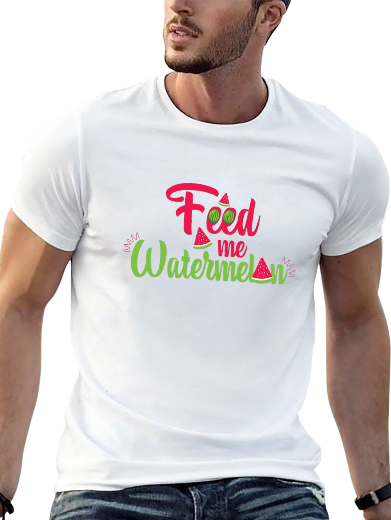 Feed Me Watermelon Graphic Tee - Summer Fun