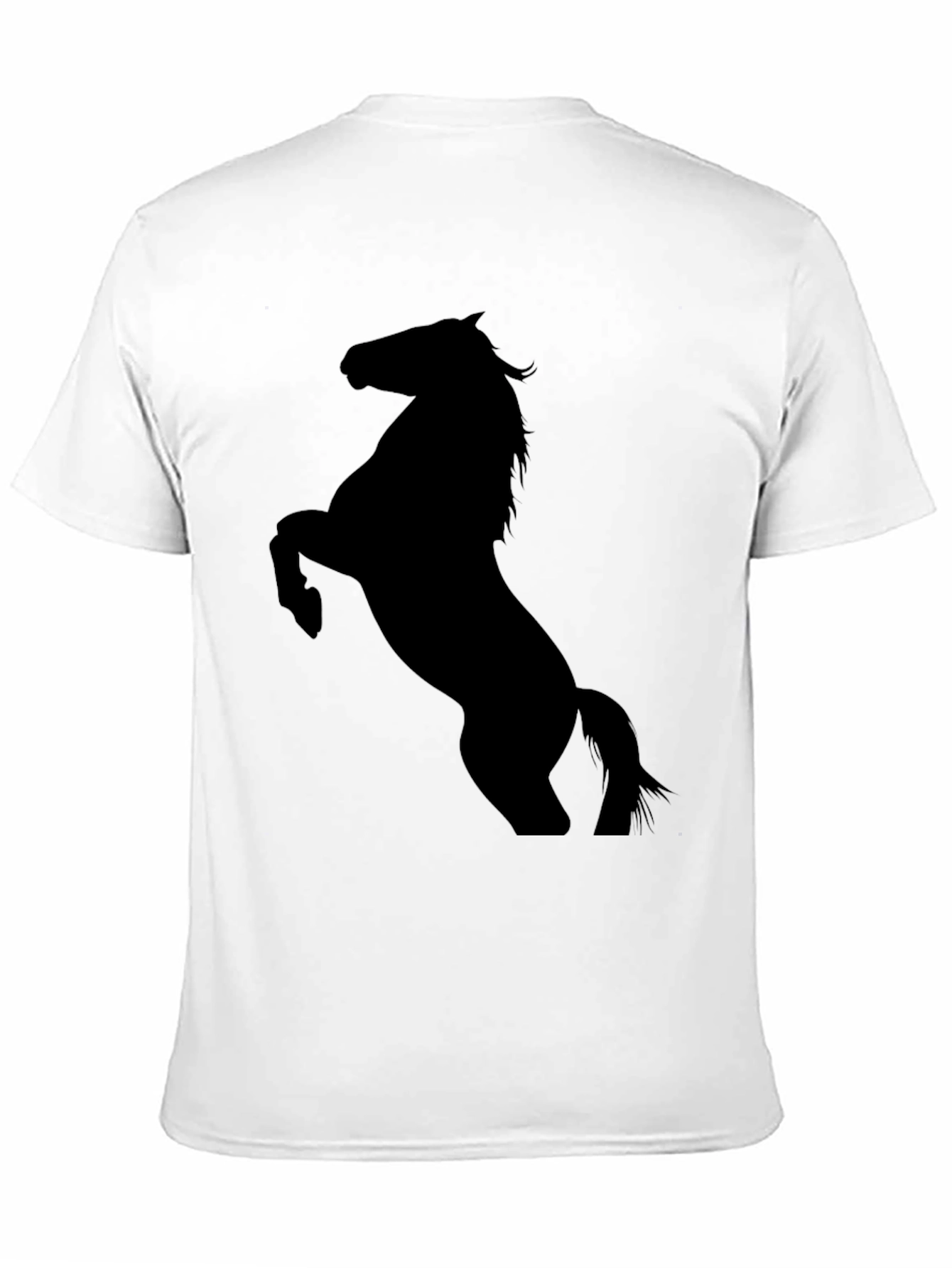 Black Horse Silhouette Tee - Equestrian Style