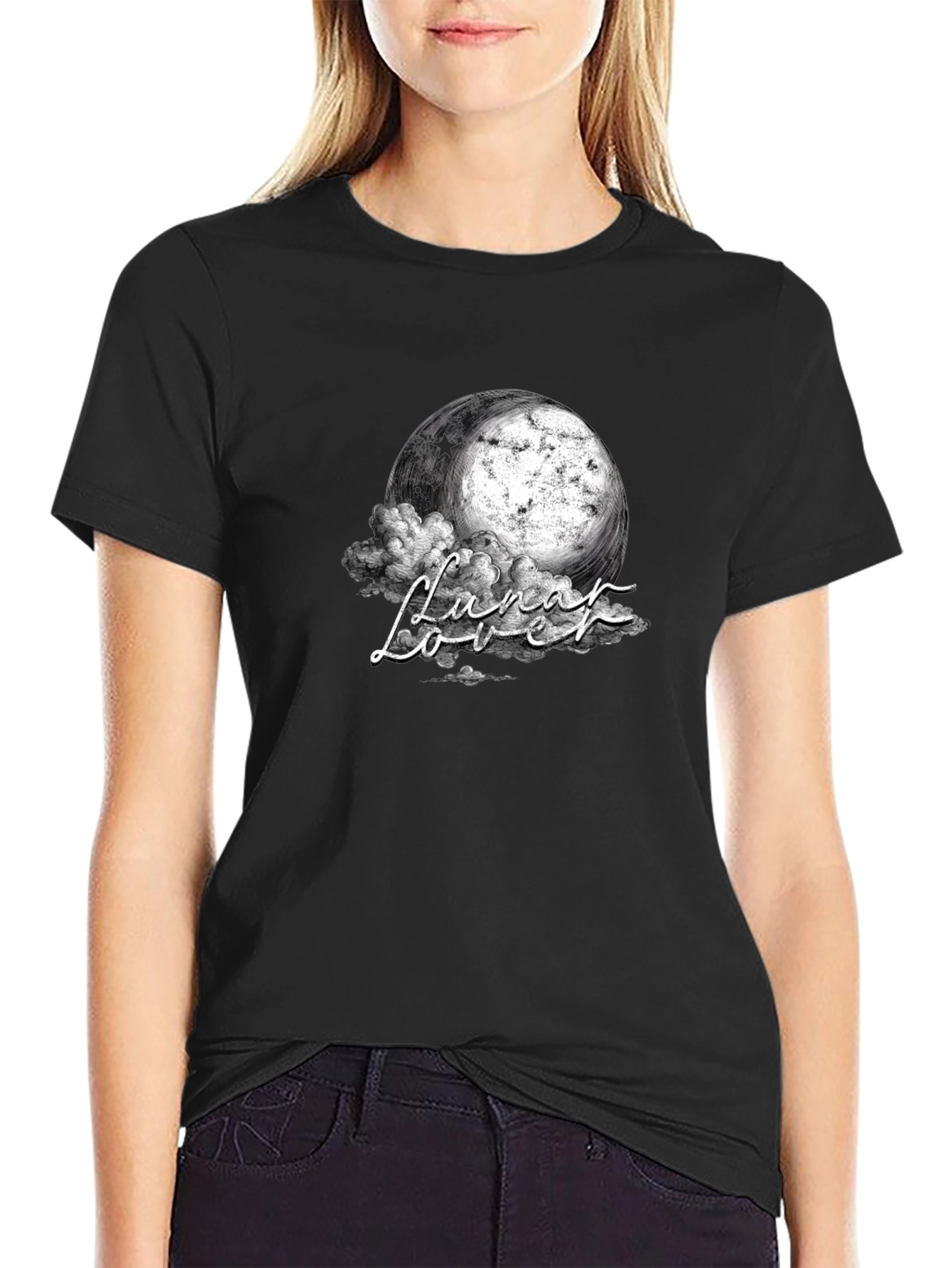Lunar Lover Graphic T-Shirt - Celestial Dreamscape