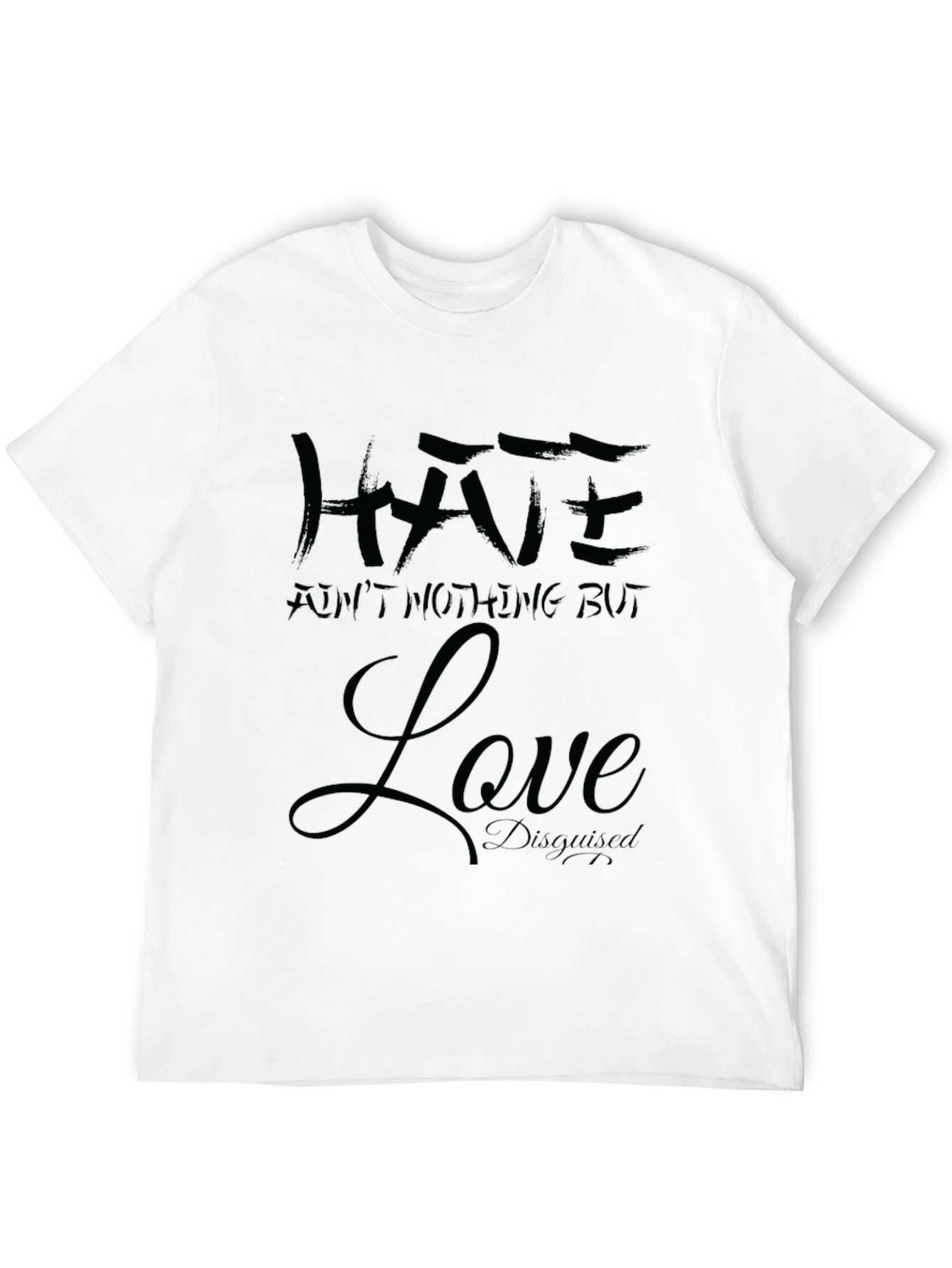 Hate Love Disguised Black T-Shirt