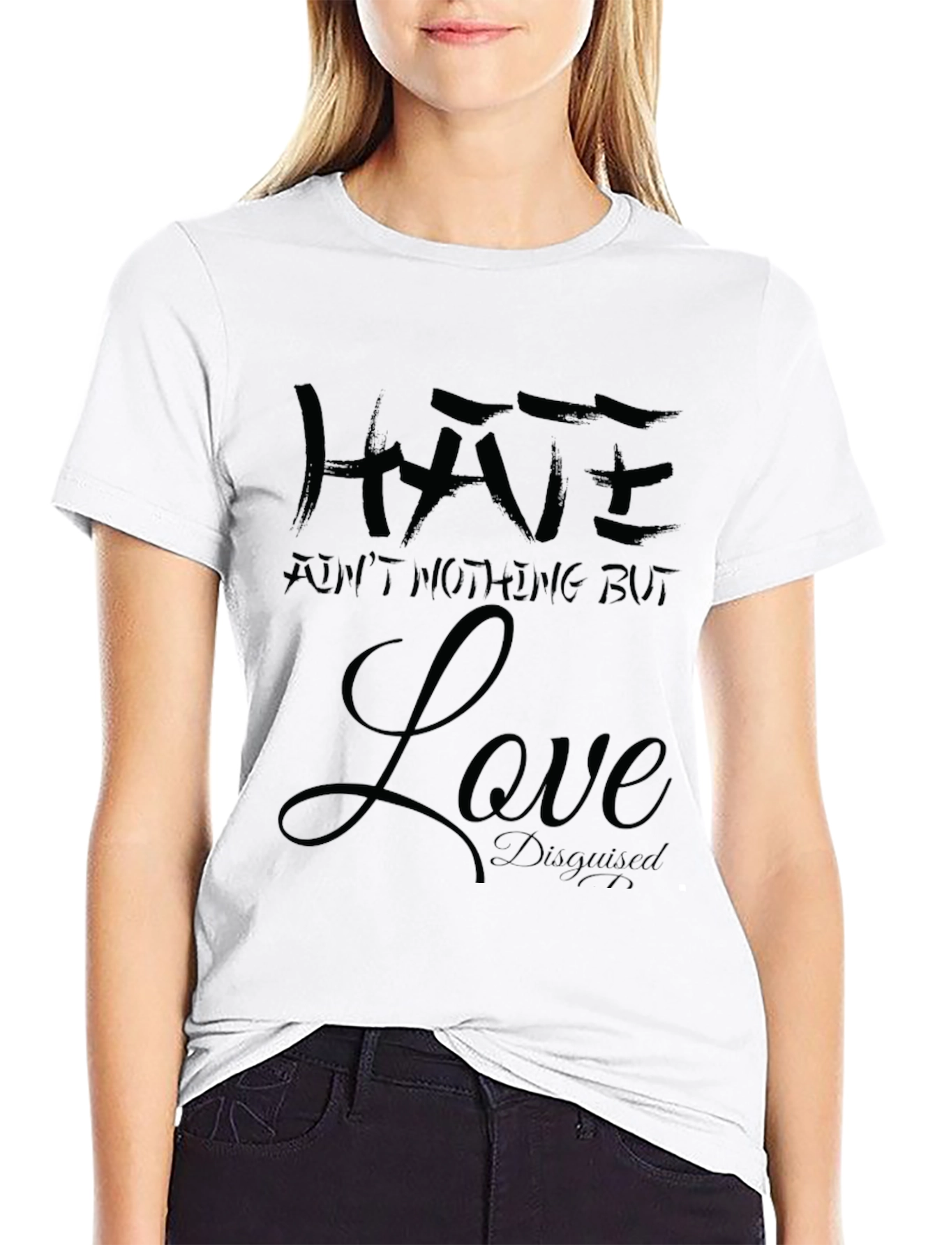 Hate Love Disguised Black T-Shirt