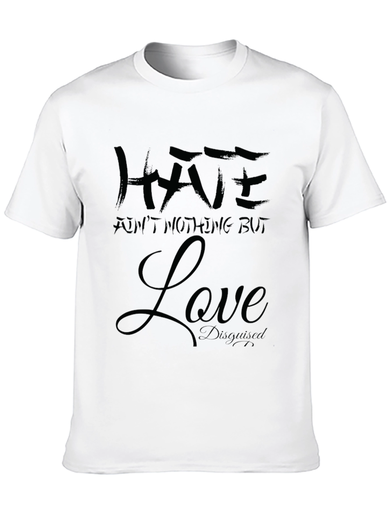 Hate Love Disguised Black T-Shirt