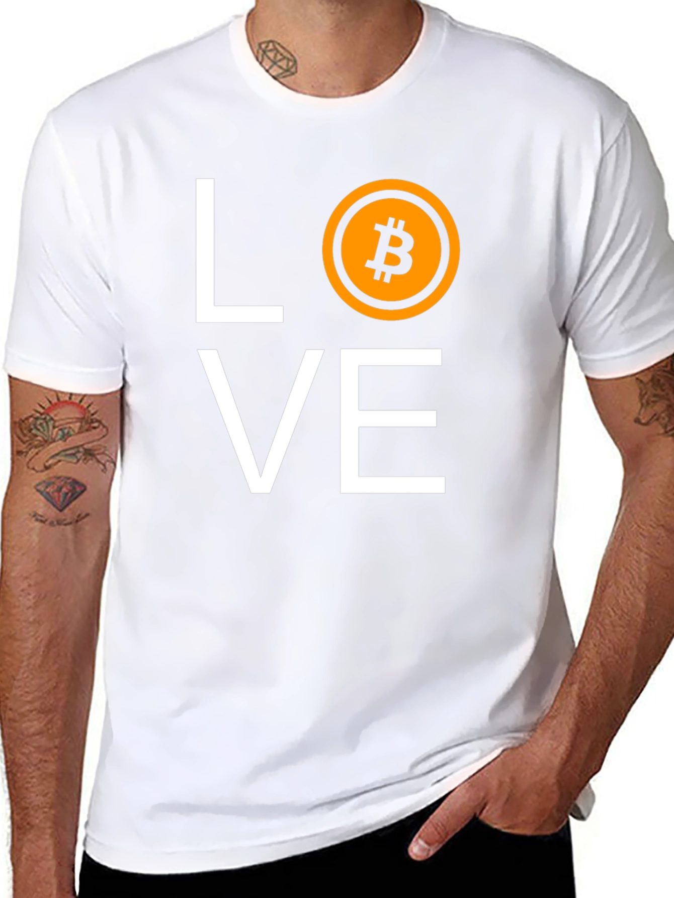 Bitcoin LOVE T-Shirt - Black Crypto Tee