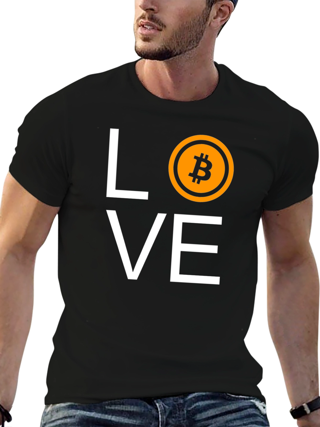Bitcoin LOVE T-Shirt - Black Crypto Tee