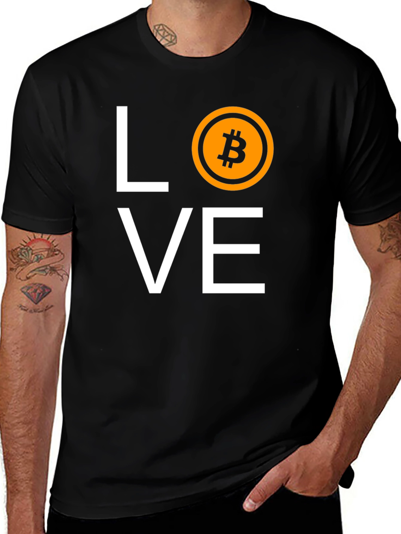 Bitcoin LOVE T-Shirt - Black Crypto Tee
