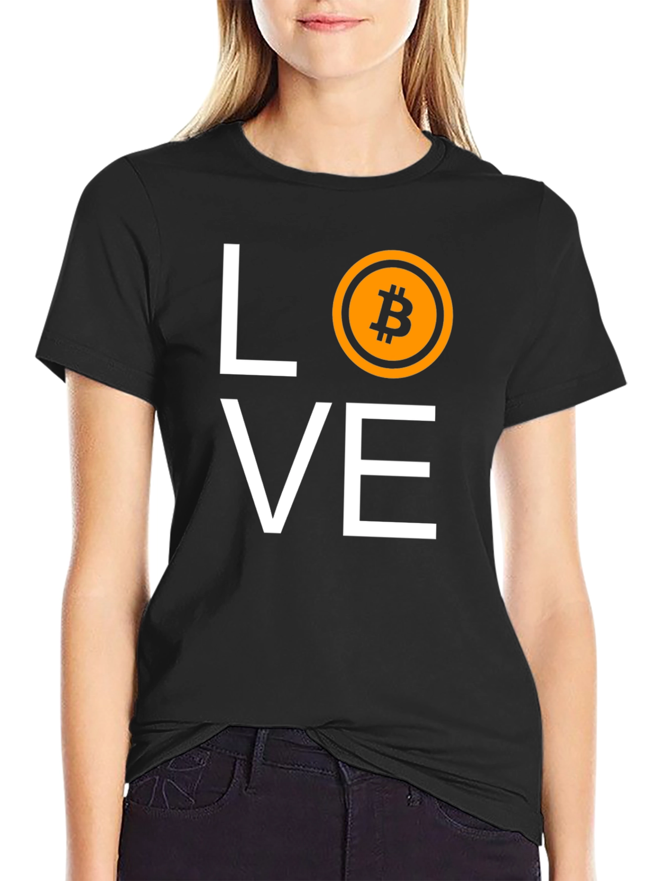 Bitcoin LOVE T-Shirt - Black Crypto Tee