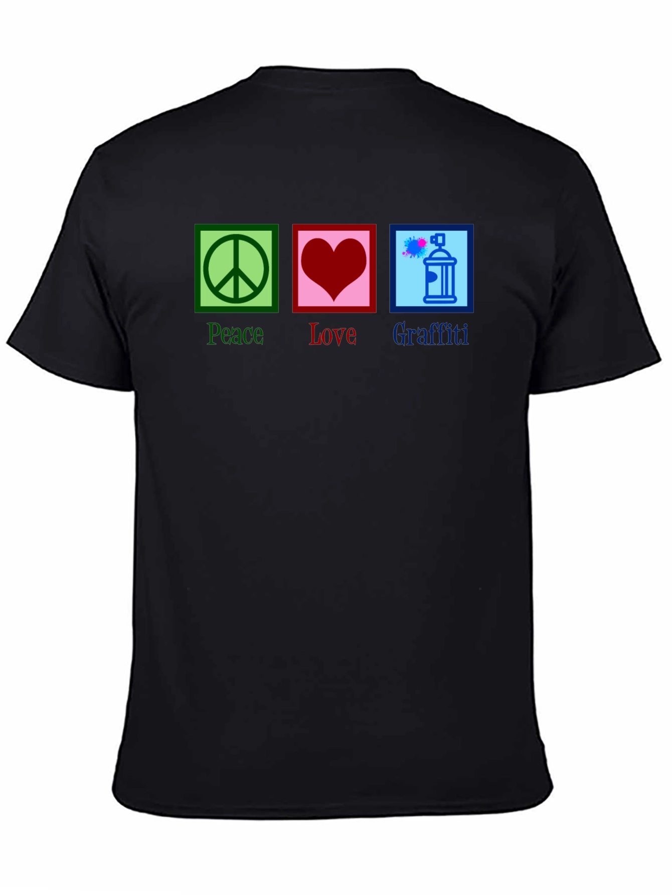 Peace Love Graffiti T-Shirt - Unique Graphic Tee