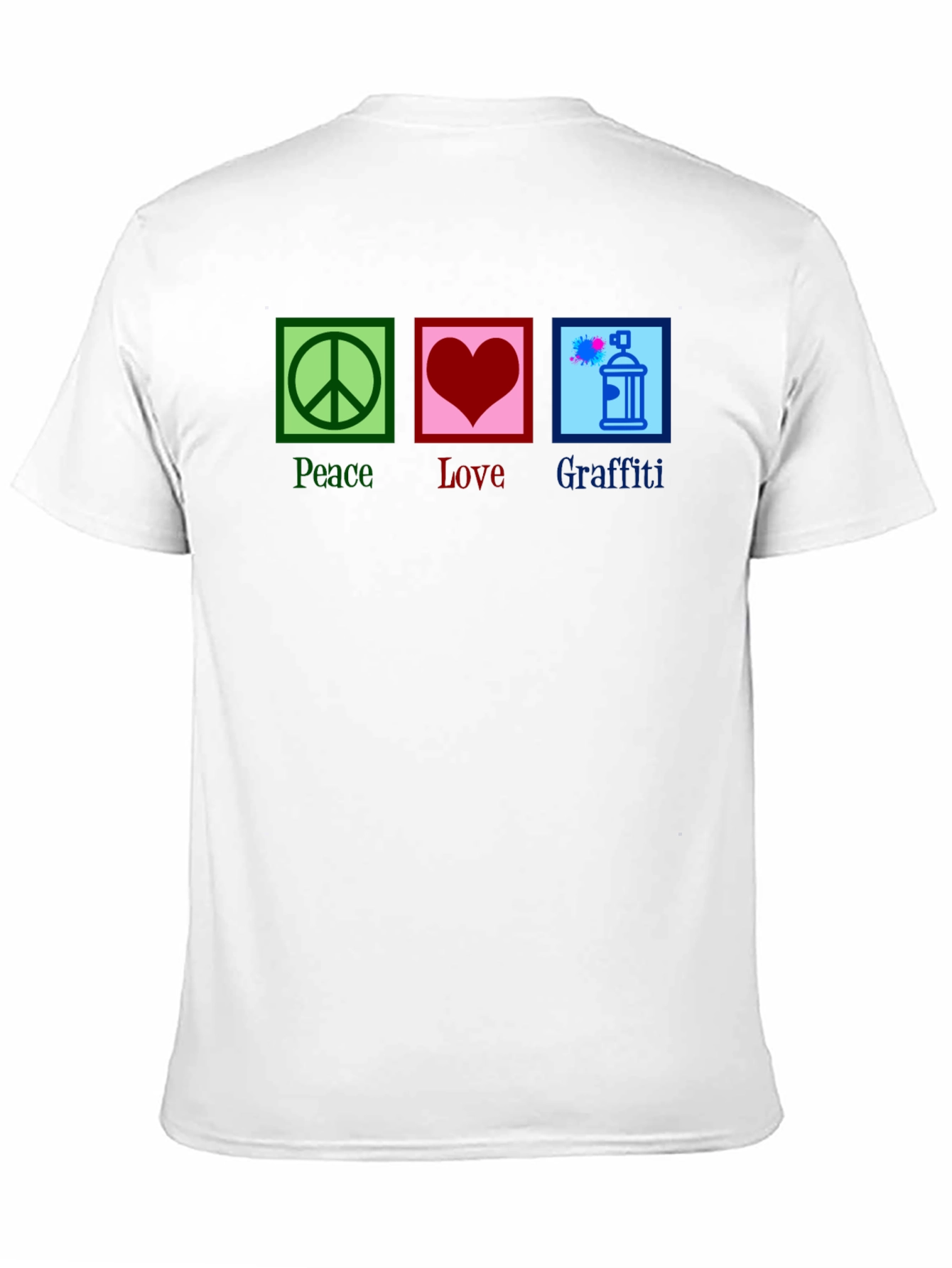 Peace Love Graffiti T-Shirt - Unique Graphic Tee