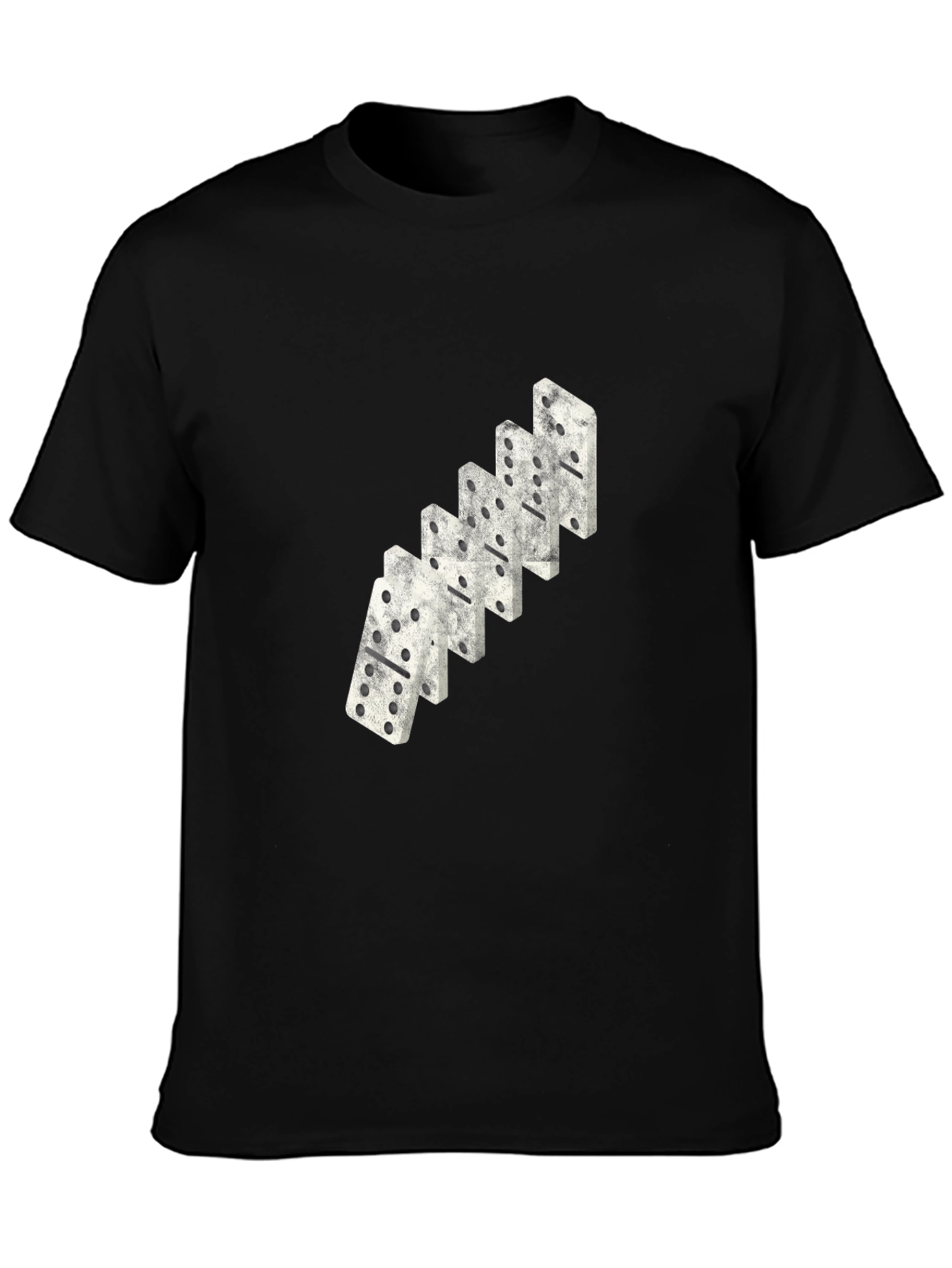 Domino Stack Graphic Tee - Black Casual T-Shirt