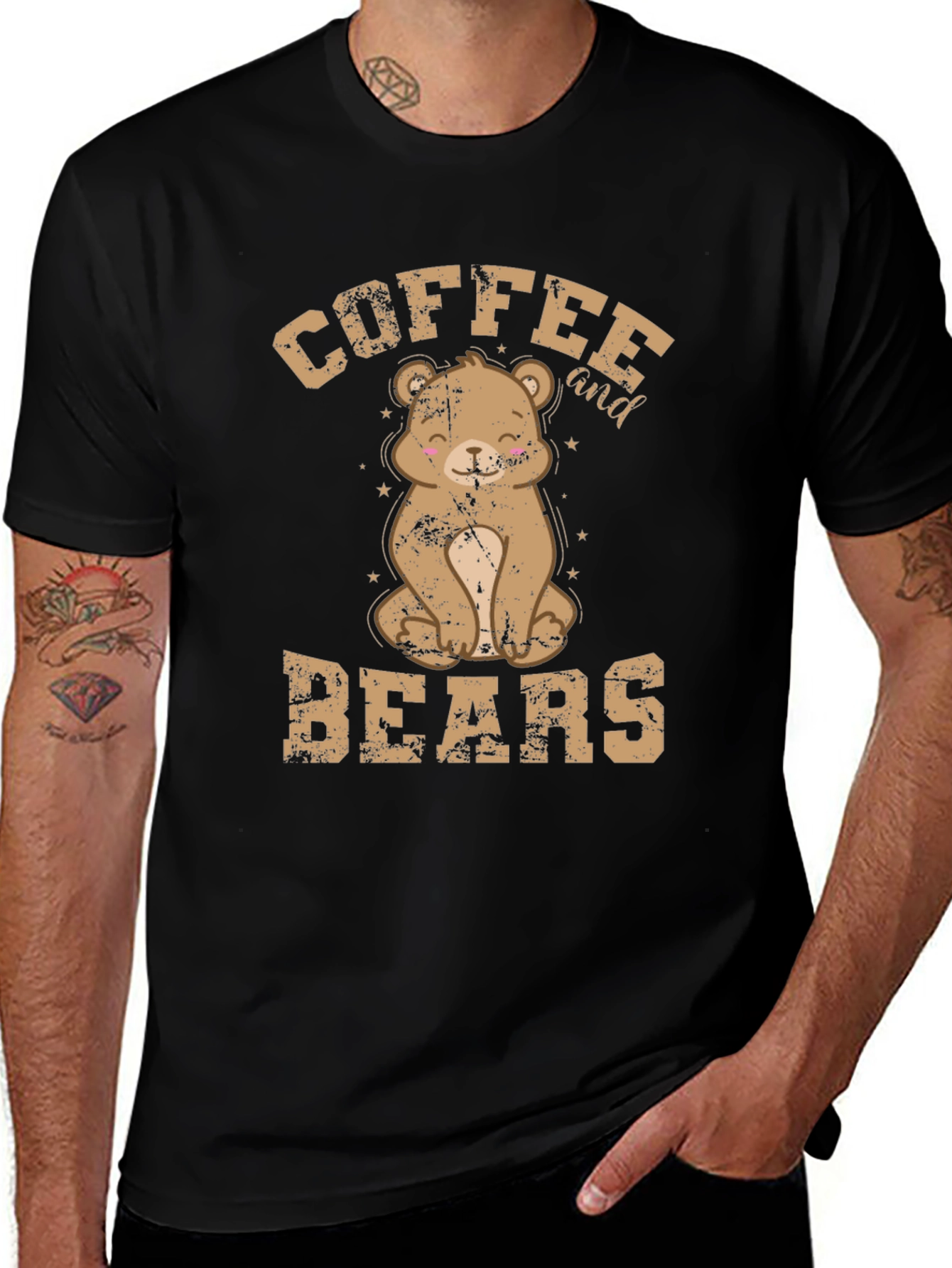 Coffee and Bears Graphic T-Shirt