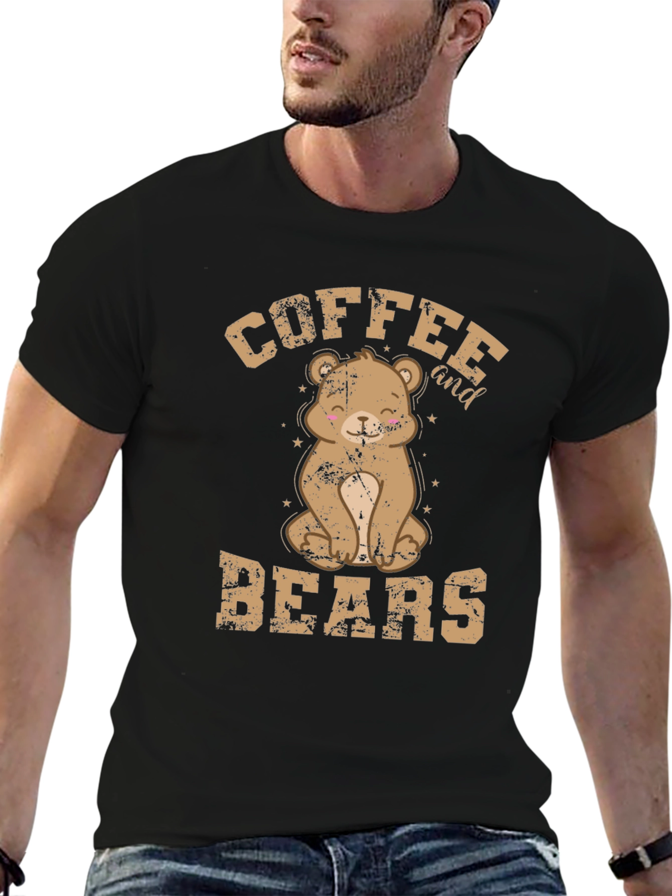 Coffee and Bears Graphic T-Shirt