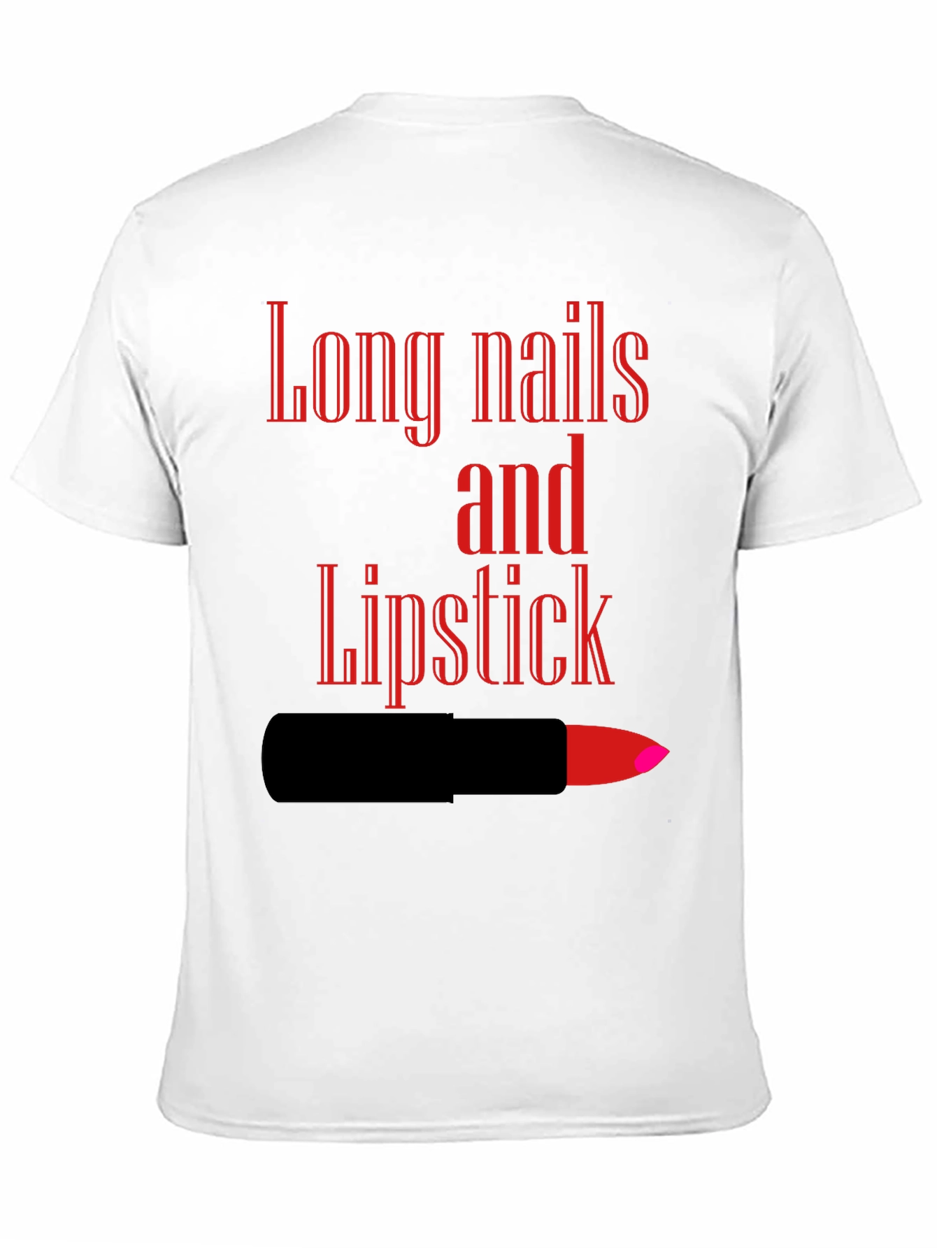 Long Nails and Lipstick Graphic Tee - Black