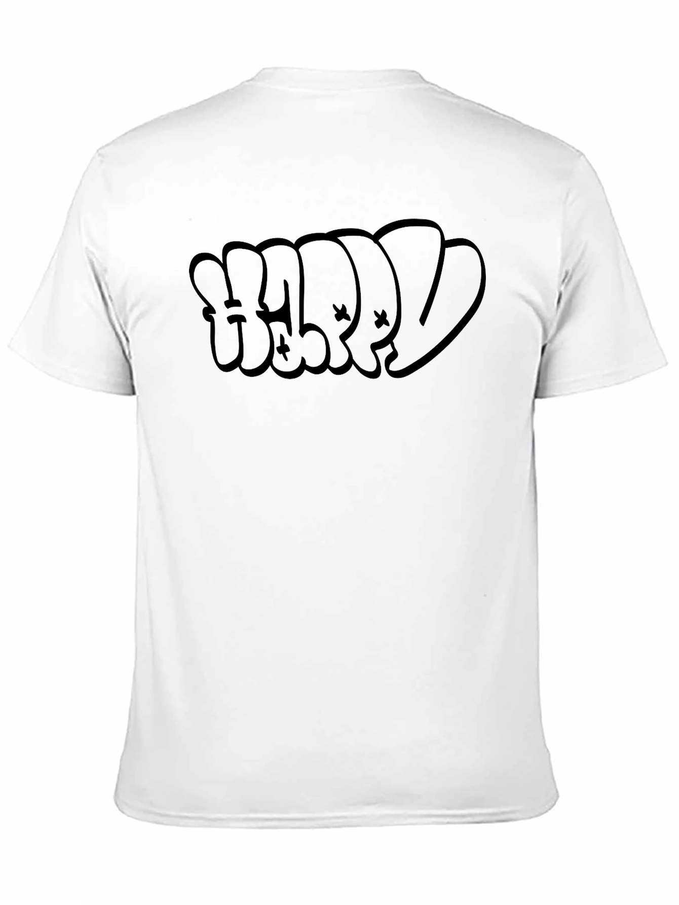 Urban Graffiti Style Black T-Shirt