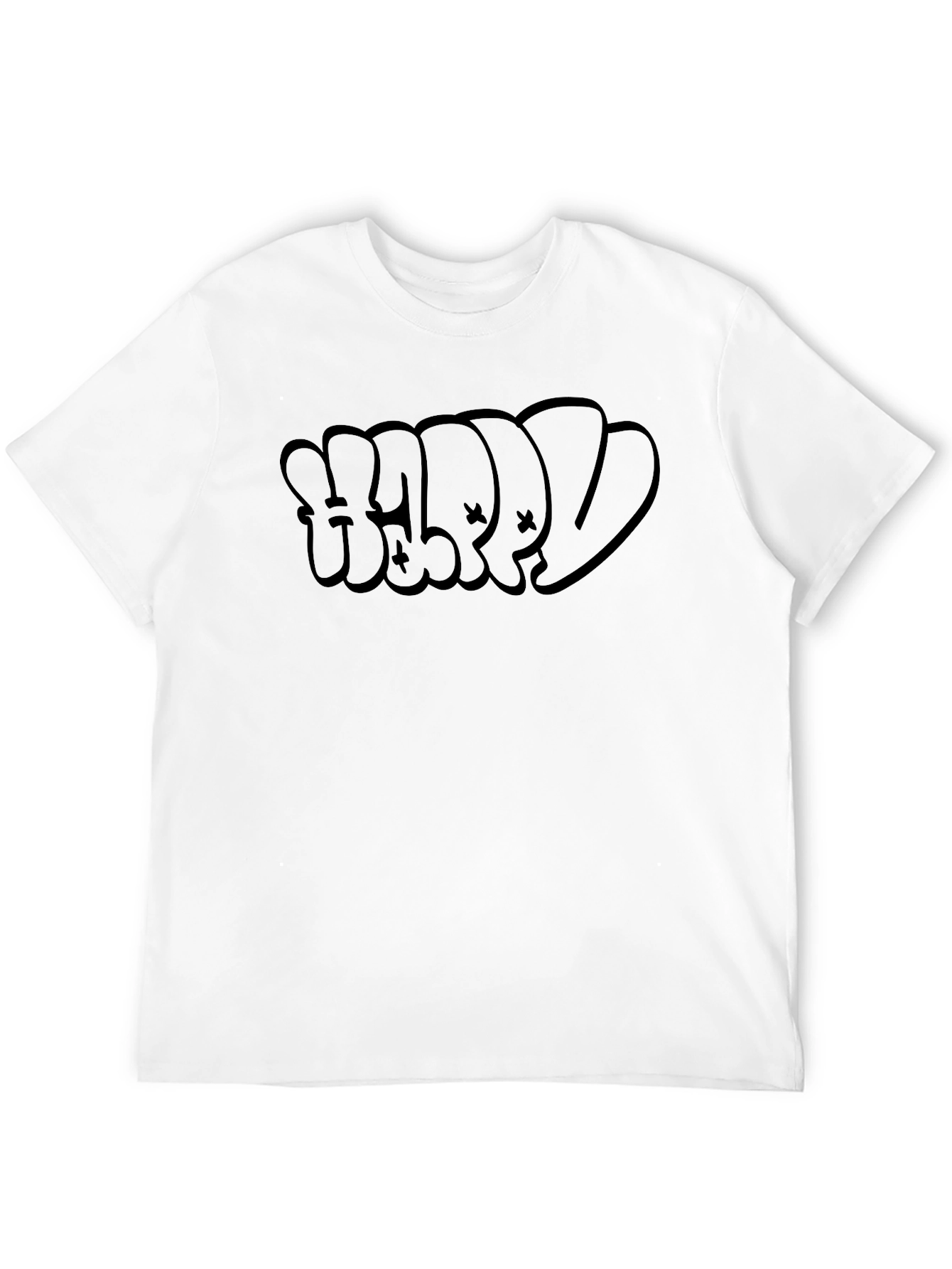 Urban Graffiti Style Black T-Shirt