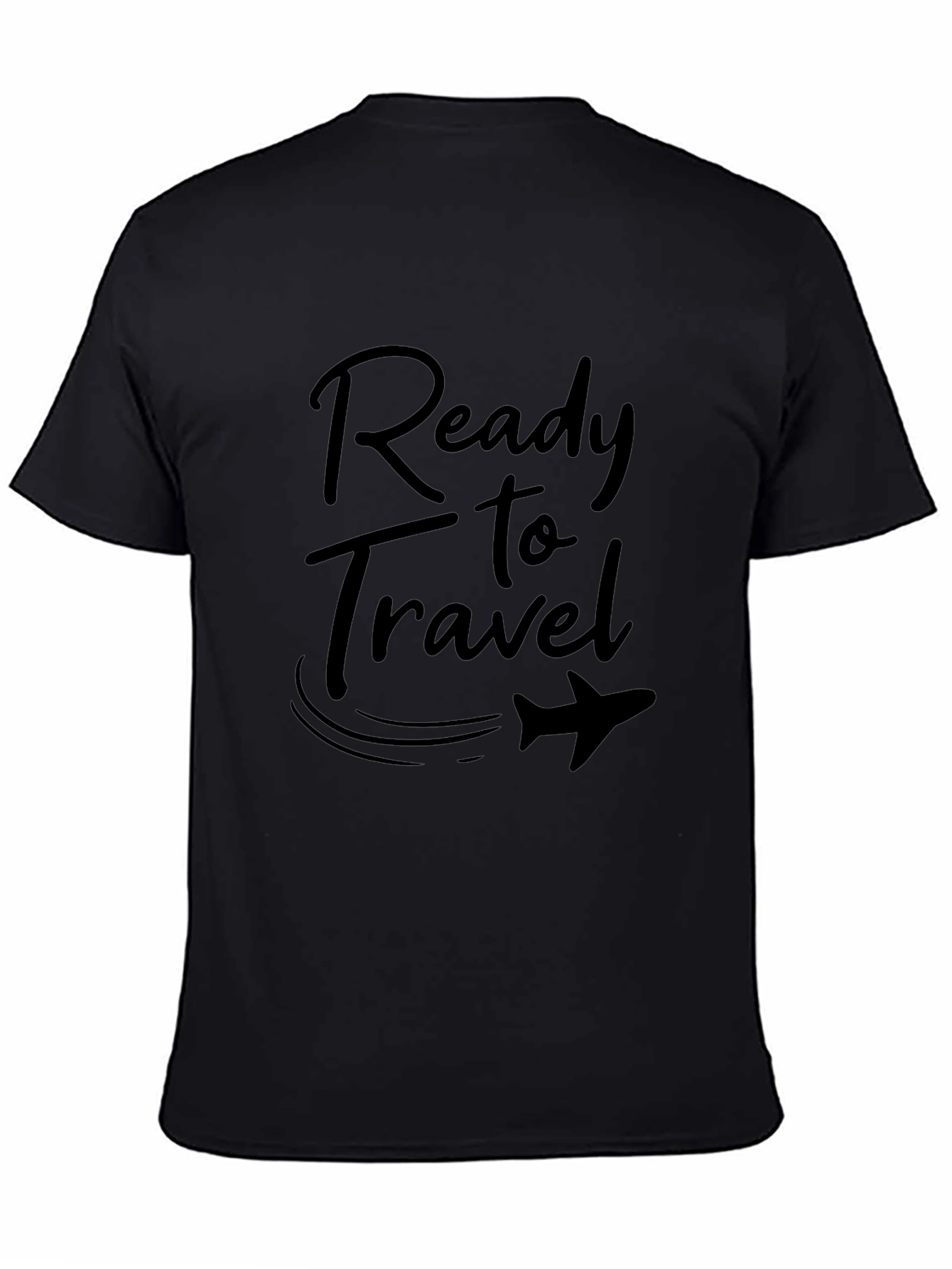 Ready to Travel Black Graphic Tee
