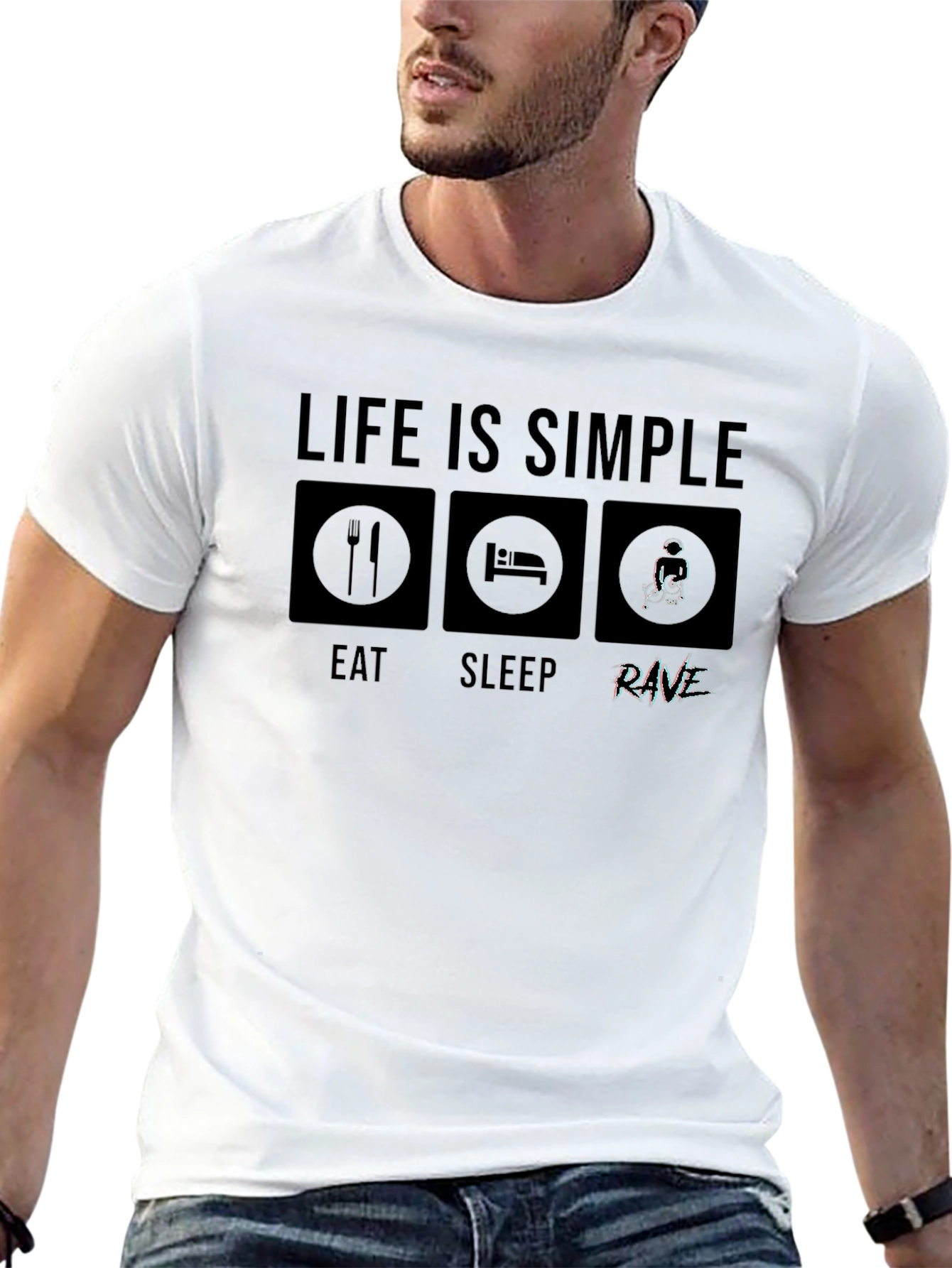 Eat Sleep Rave T-Shirt - Simple Life