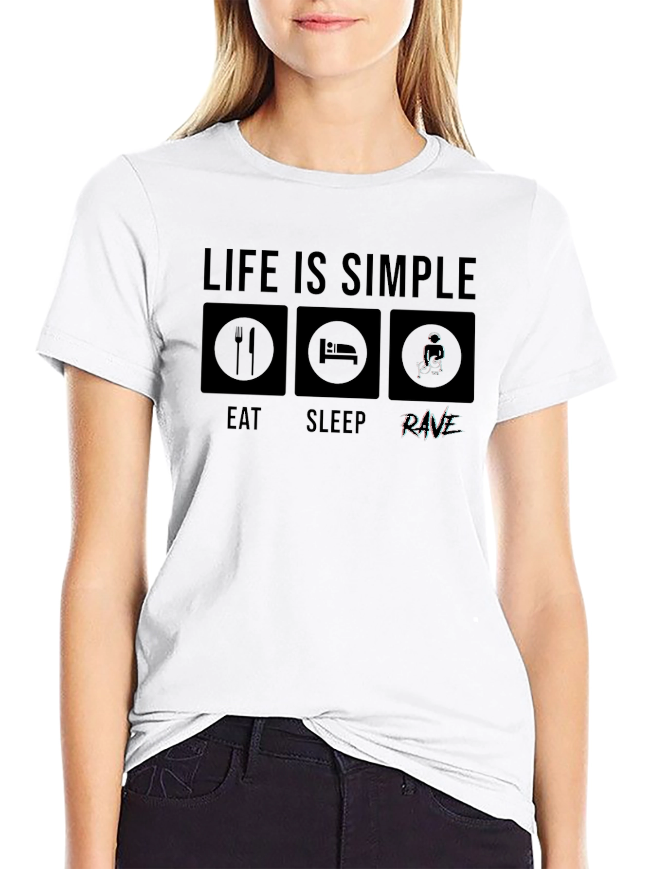Eat Sleep Rave T-Shirt - Simple Life