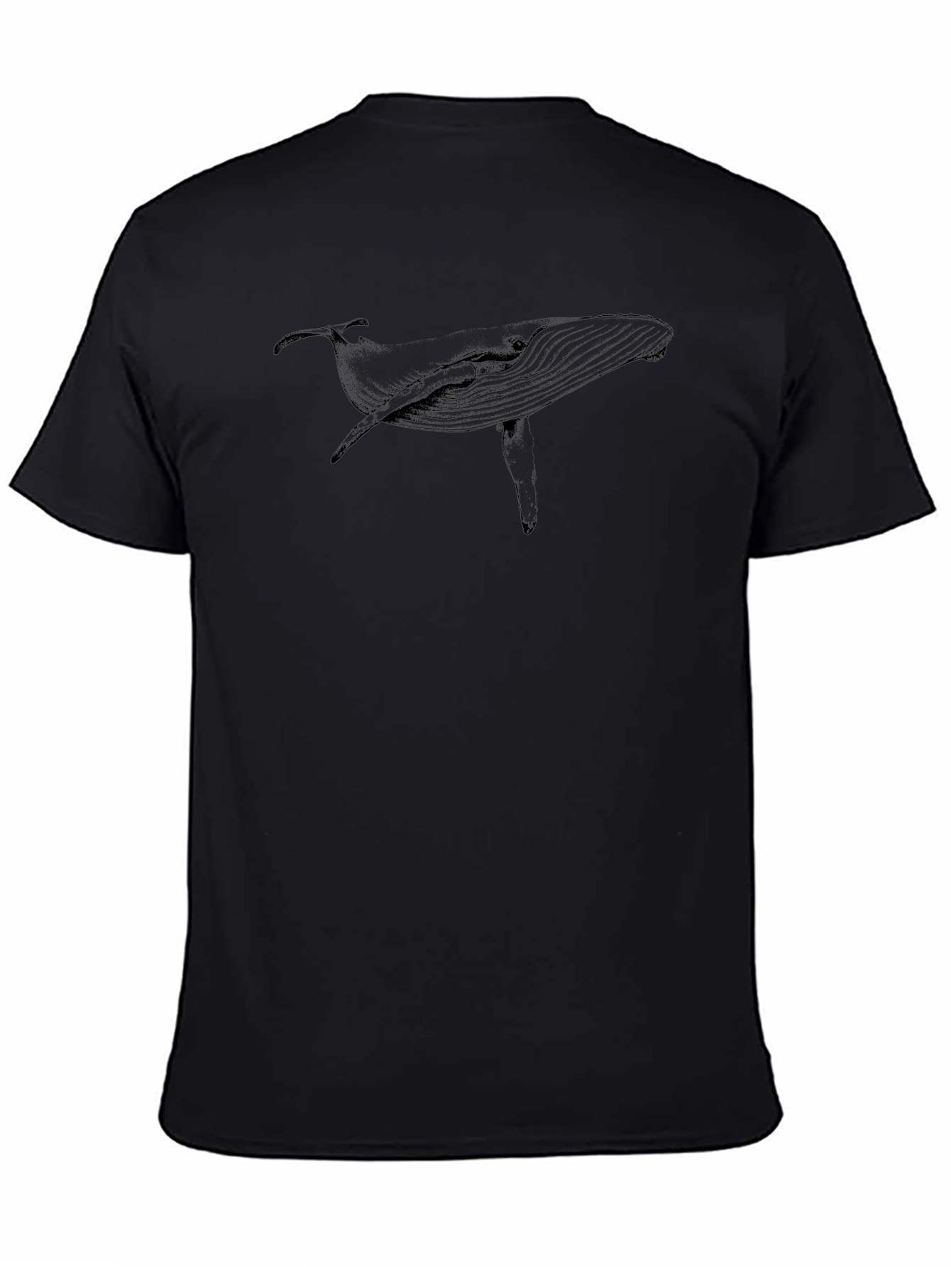 Whale Graphic Tee - Modern Black Shirt