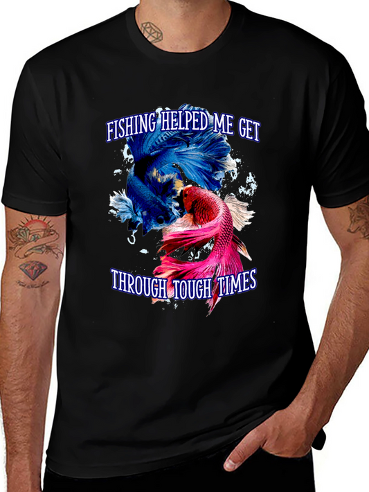 Fishing Helps Me T-Shirt