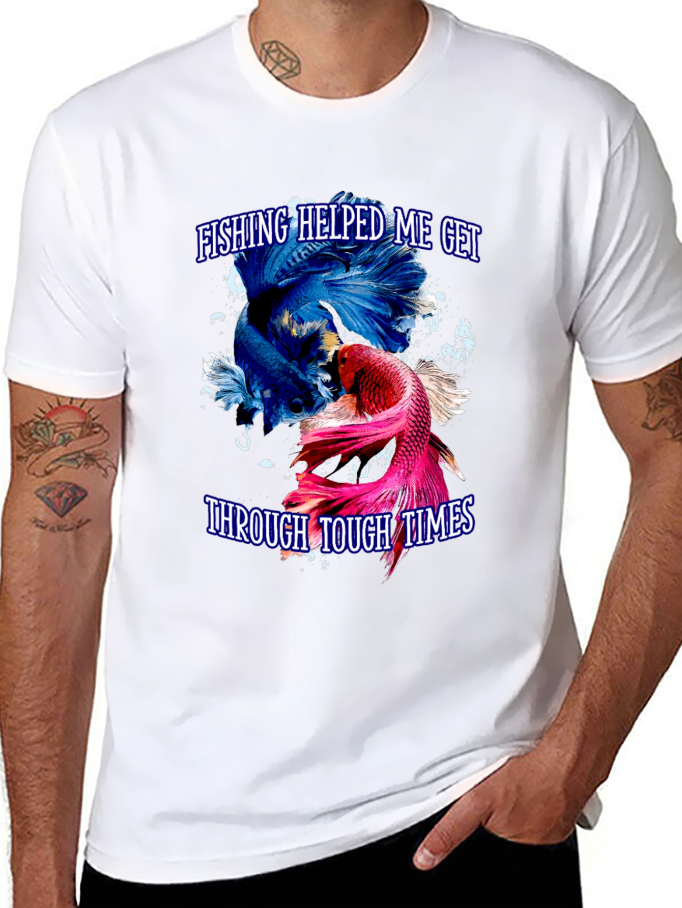 Fishing Helps Me T-Shirt