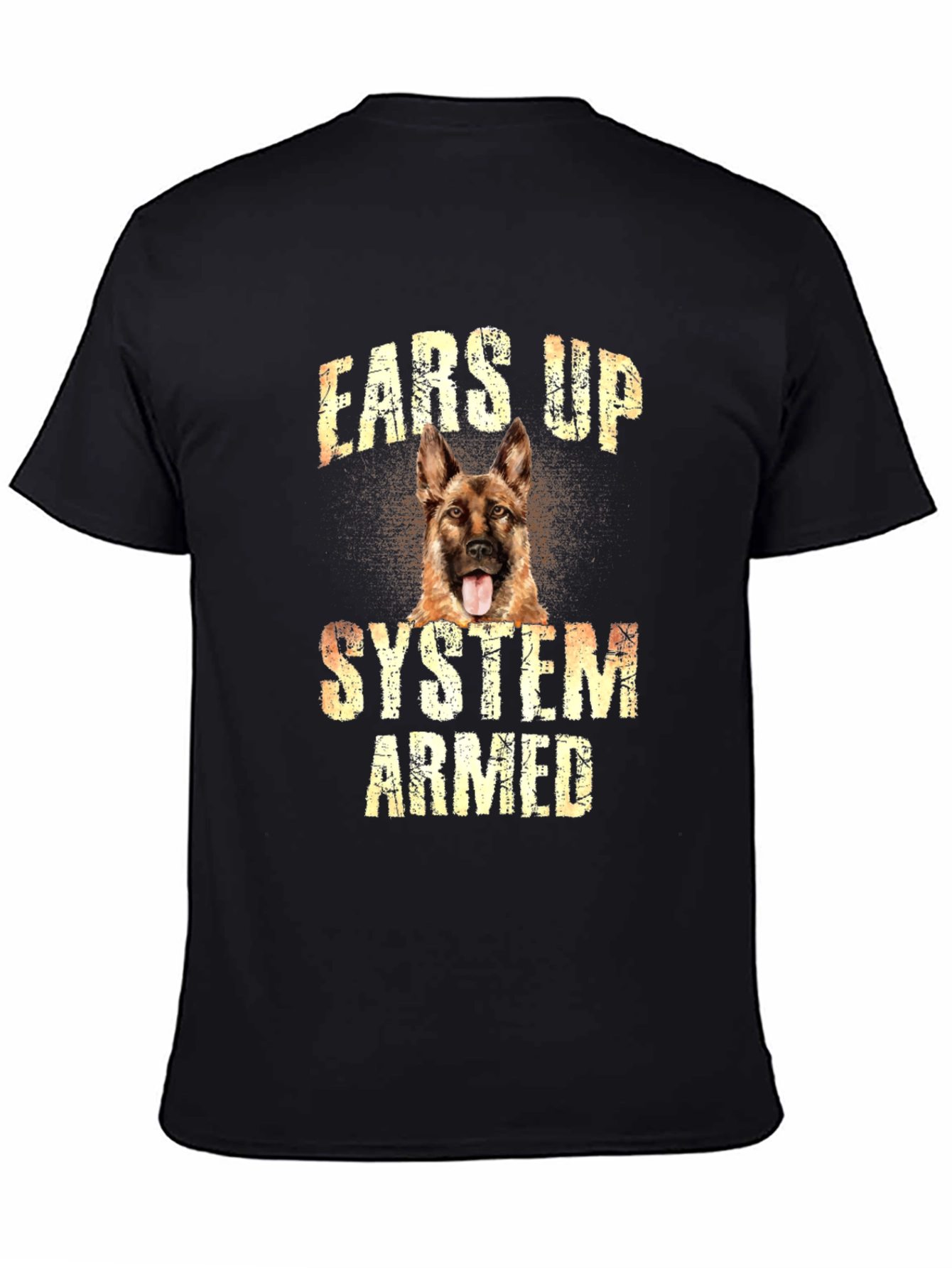 Ears Up System Armed Dog T-Shirt