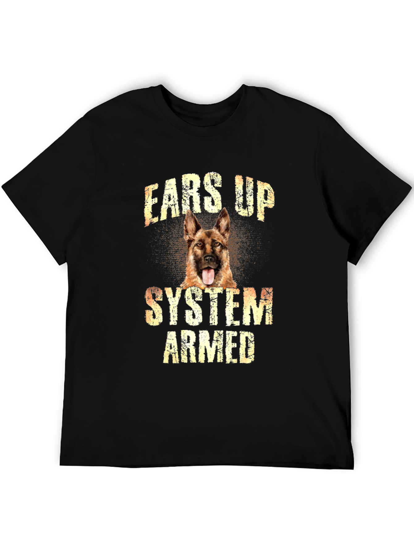 Ears Up System Armed Dog T-Shirt