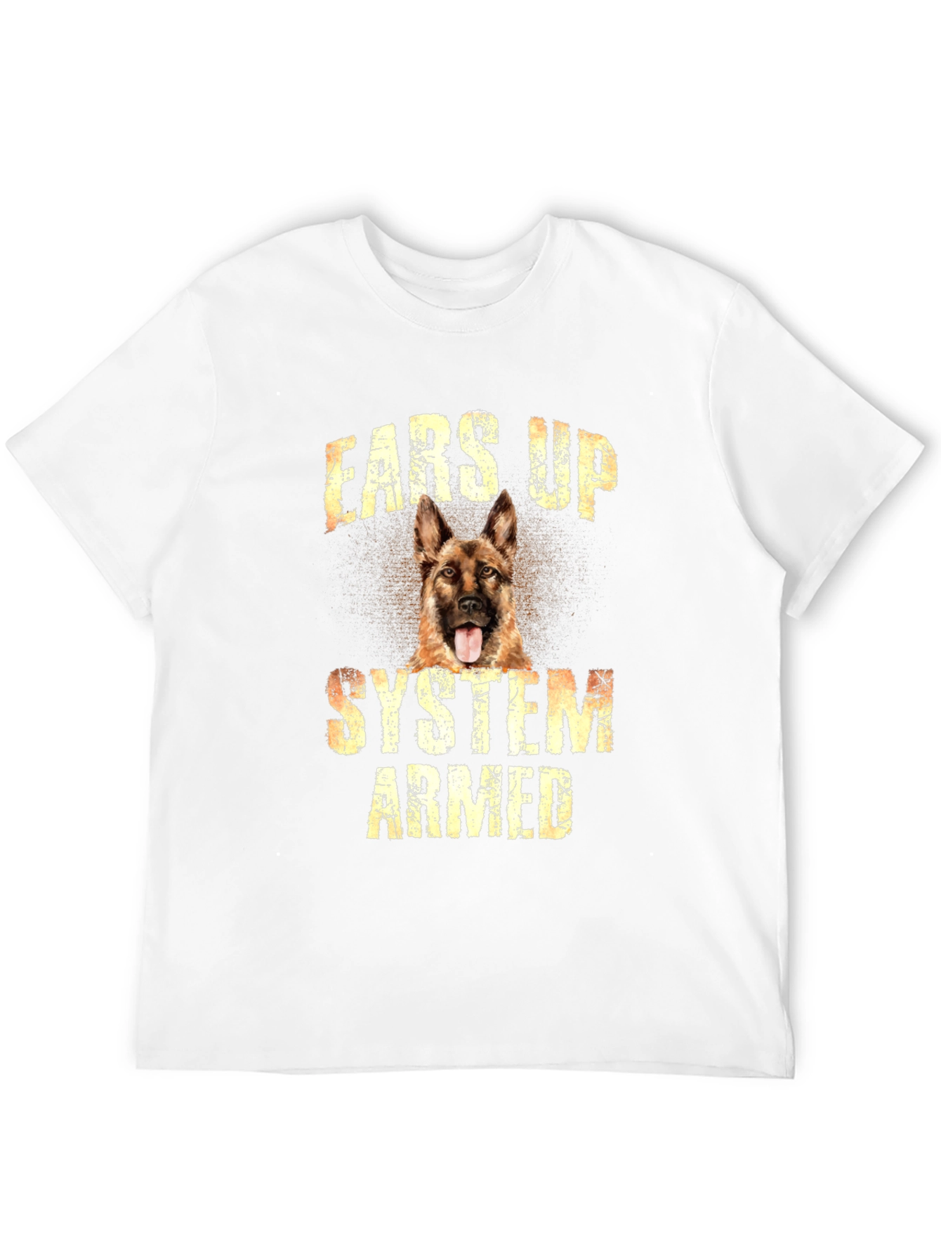Ears Up System Armed Dog T-Shirt
